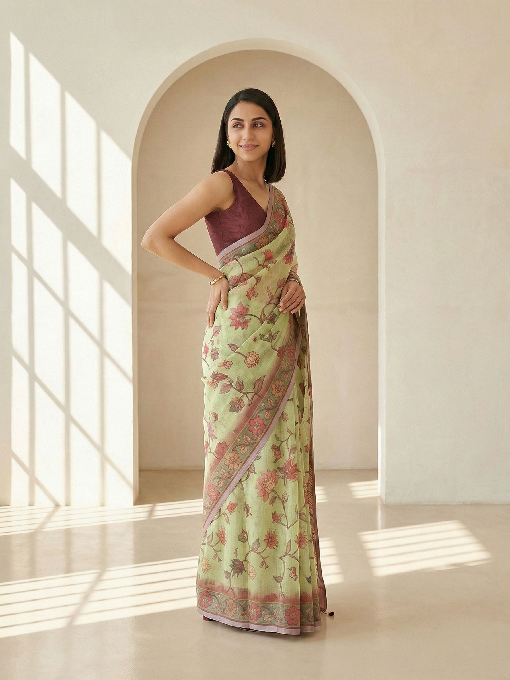 Pastel Floral Saree
