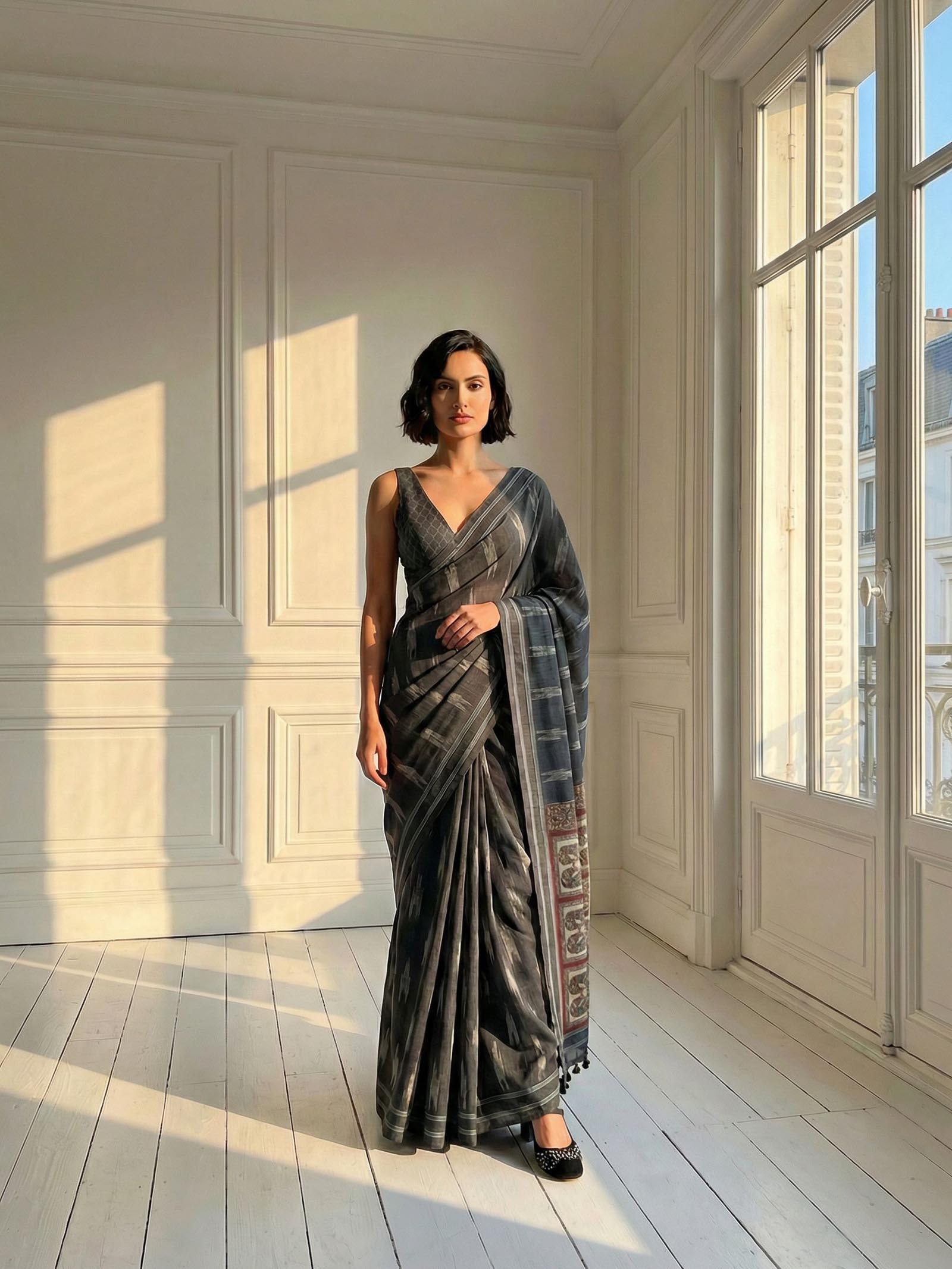 Graphite Gale Saree