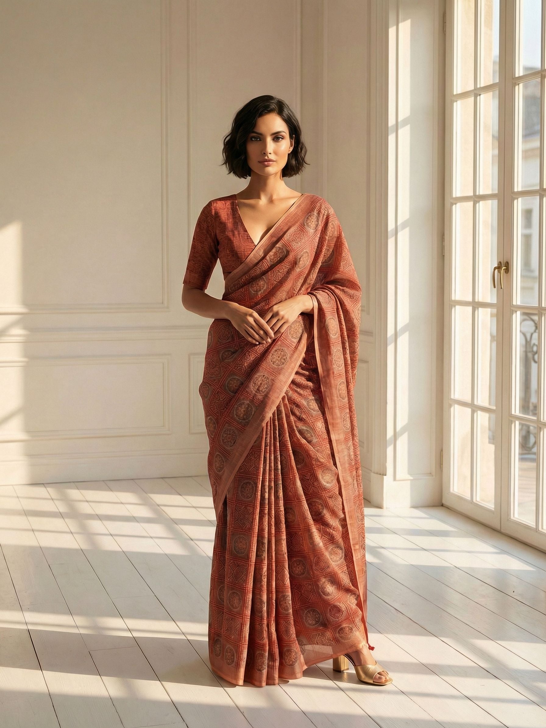 Clay Circles Saree