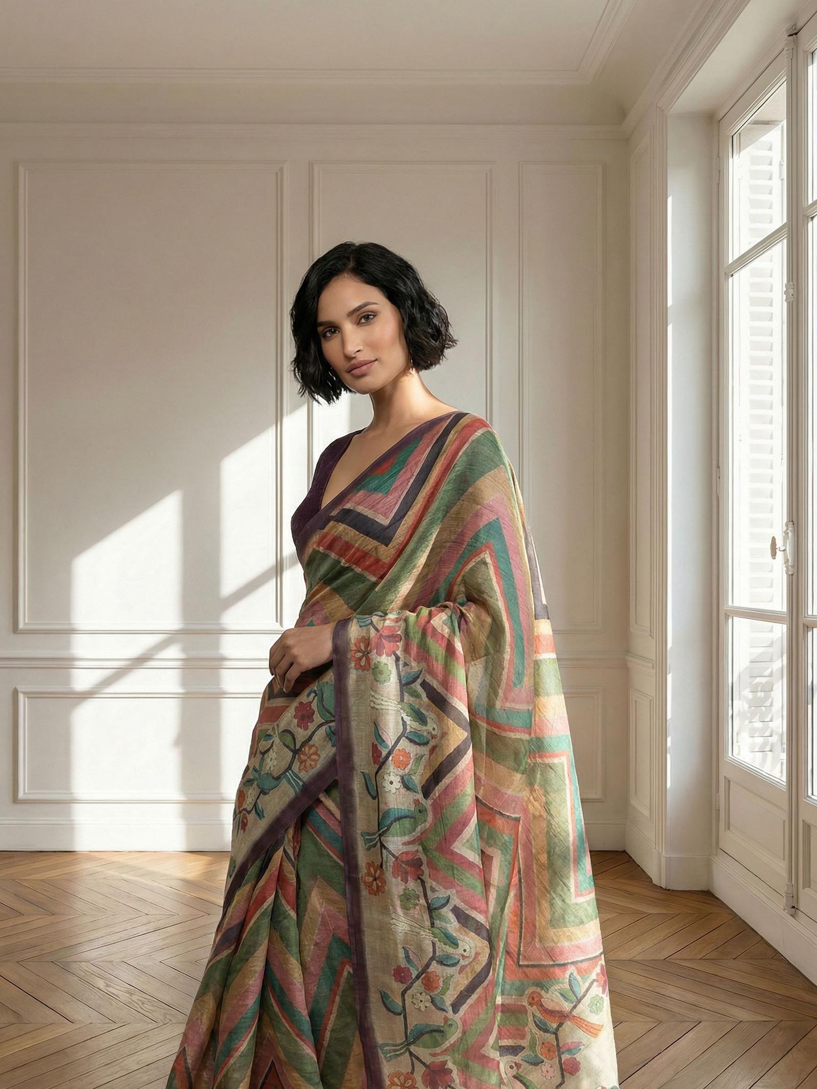 Zig zag Saree