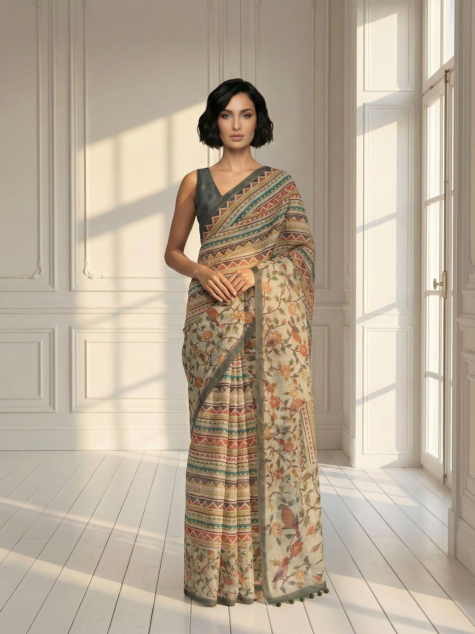 Elegant Bird Saree