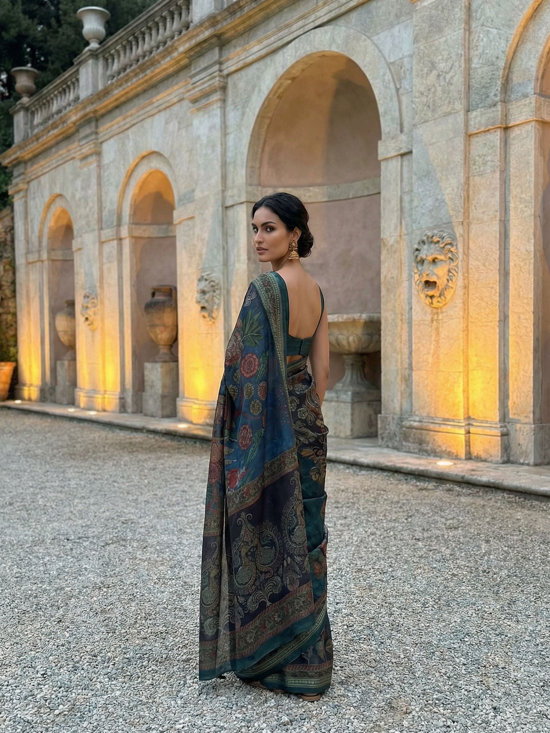Blue Shade Saree