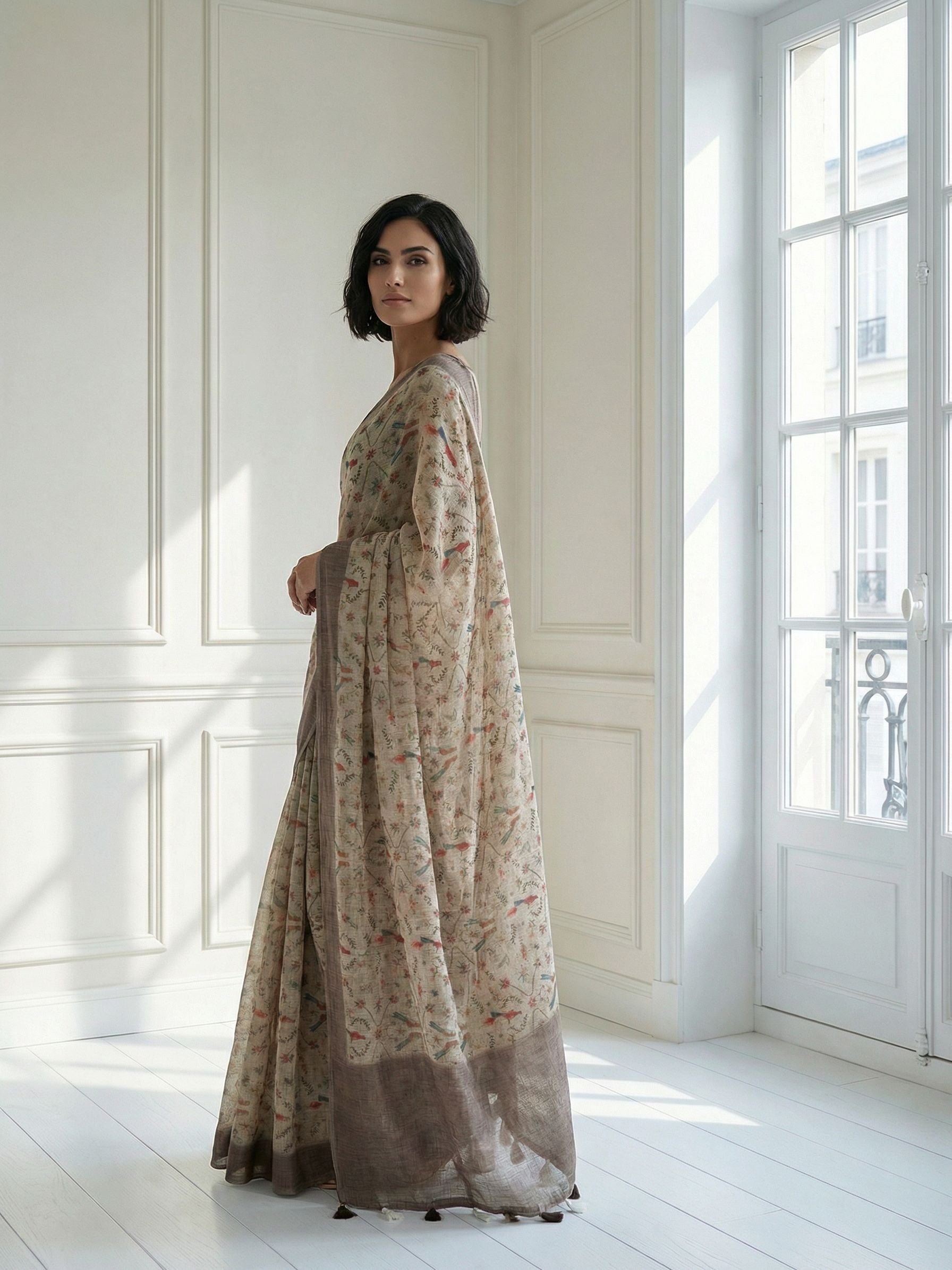 Sand Sparrow Saree