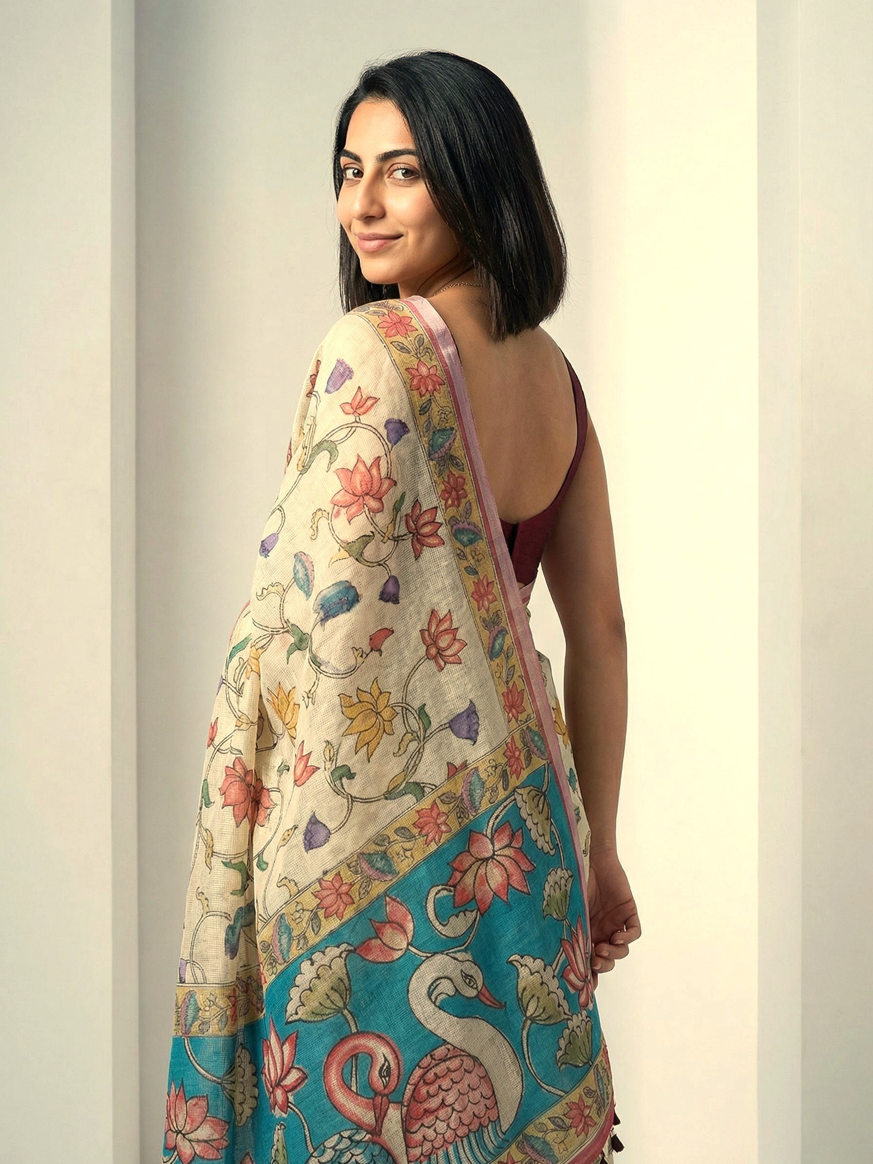 Lotus Pichwai Saree