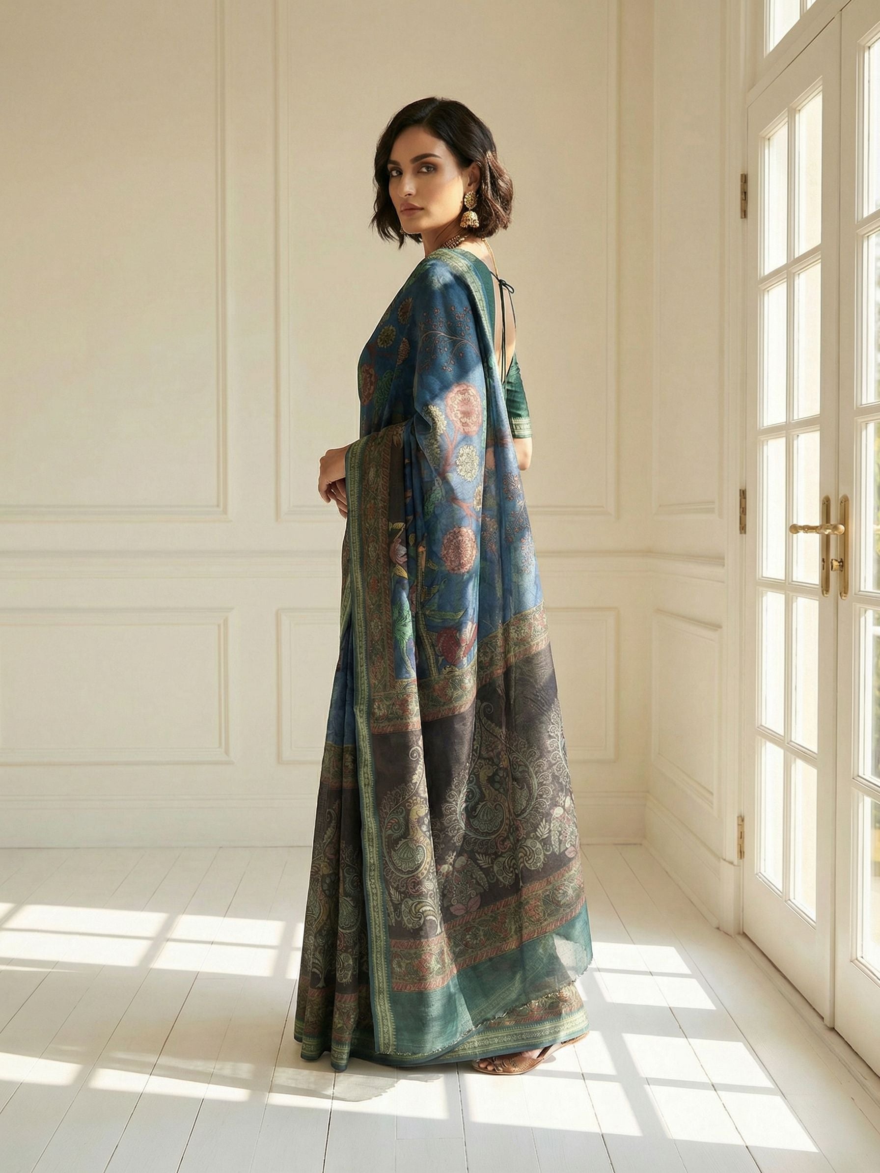 Blue Shade Saree