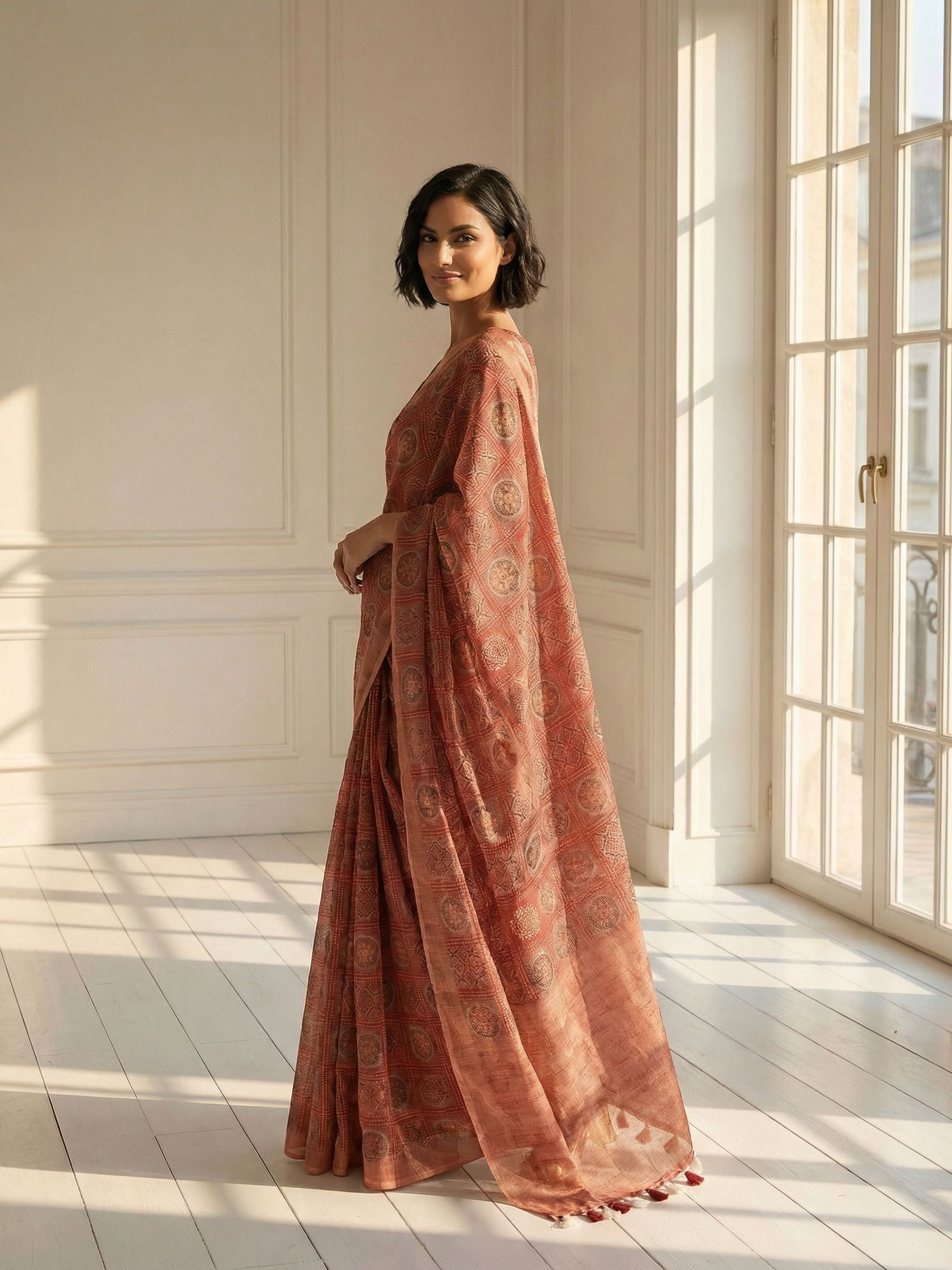 Clay Circles Saree