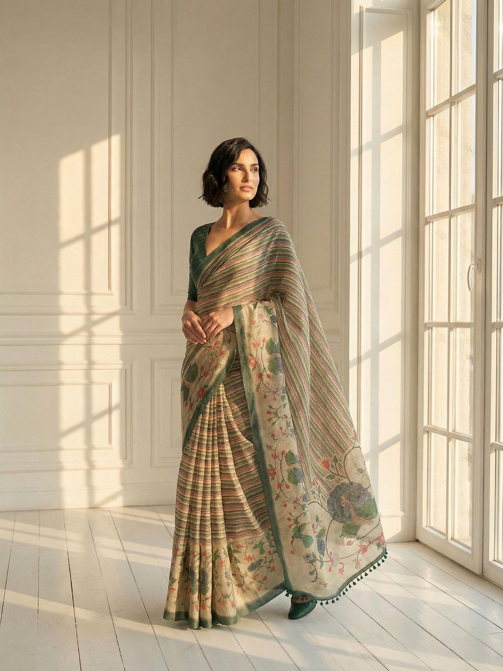 Sage Serenity Saree