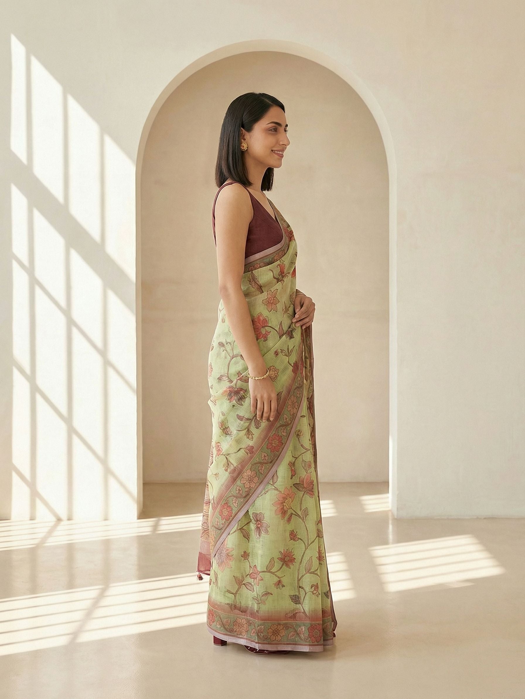 Pastel Floral Saree