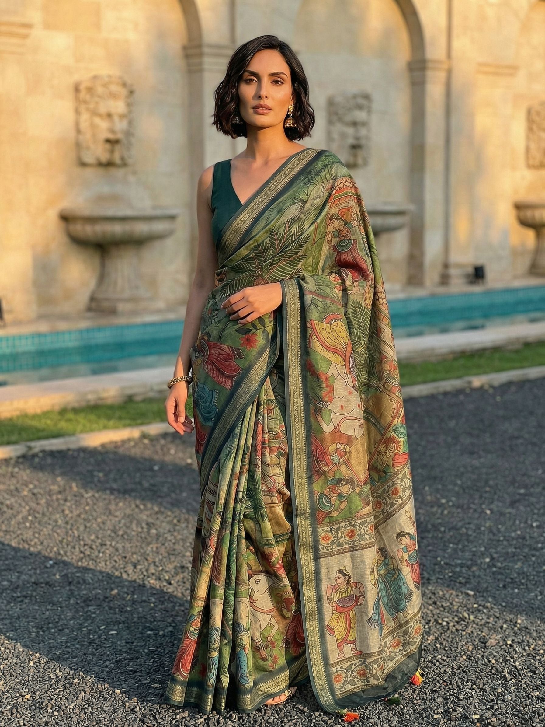 Green Sundar Saree
