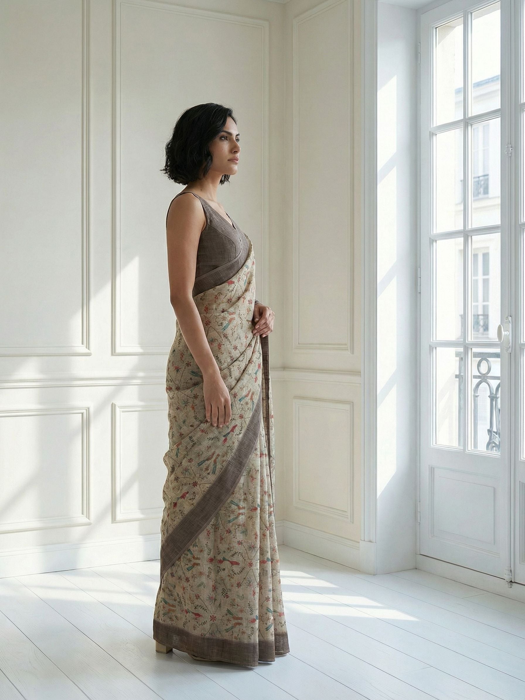 Sand Sparrow Saree