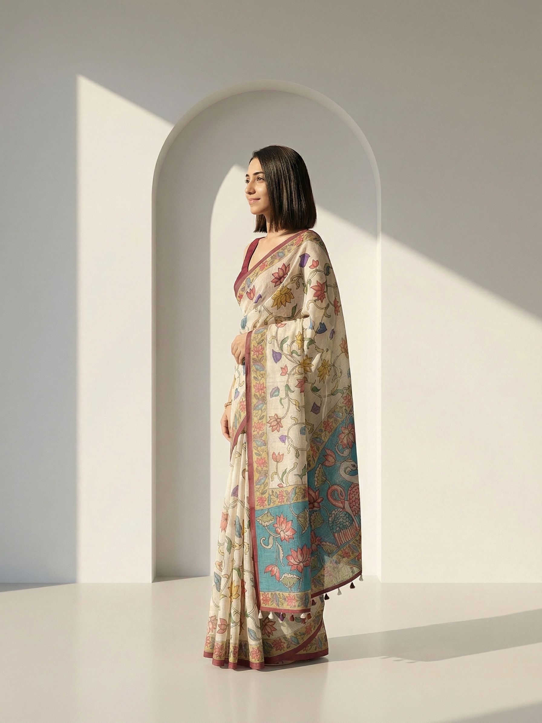 Lotus Pichwai Saree