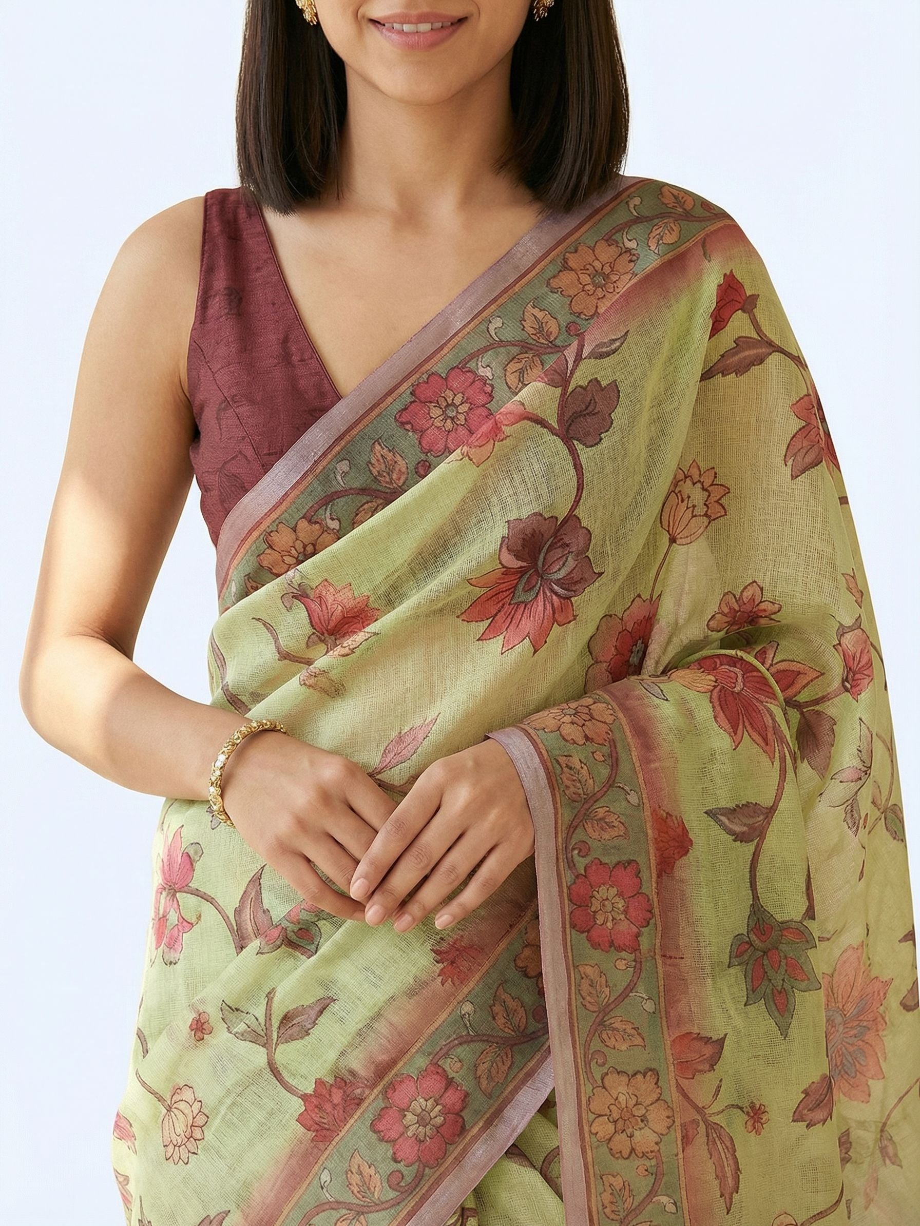 Pastel Floral Saree