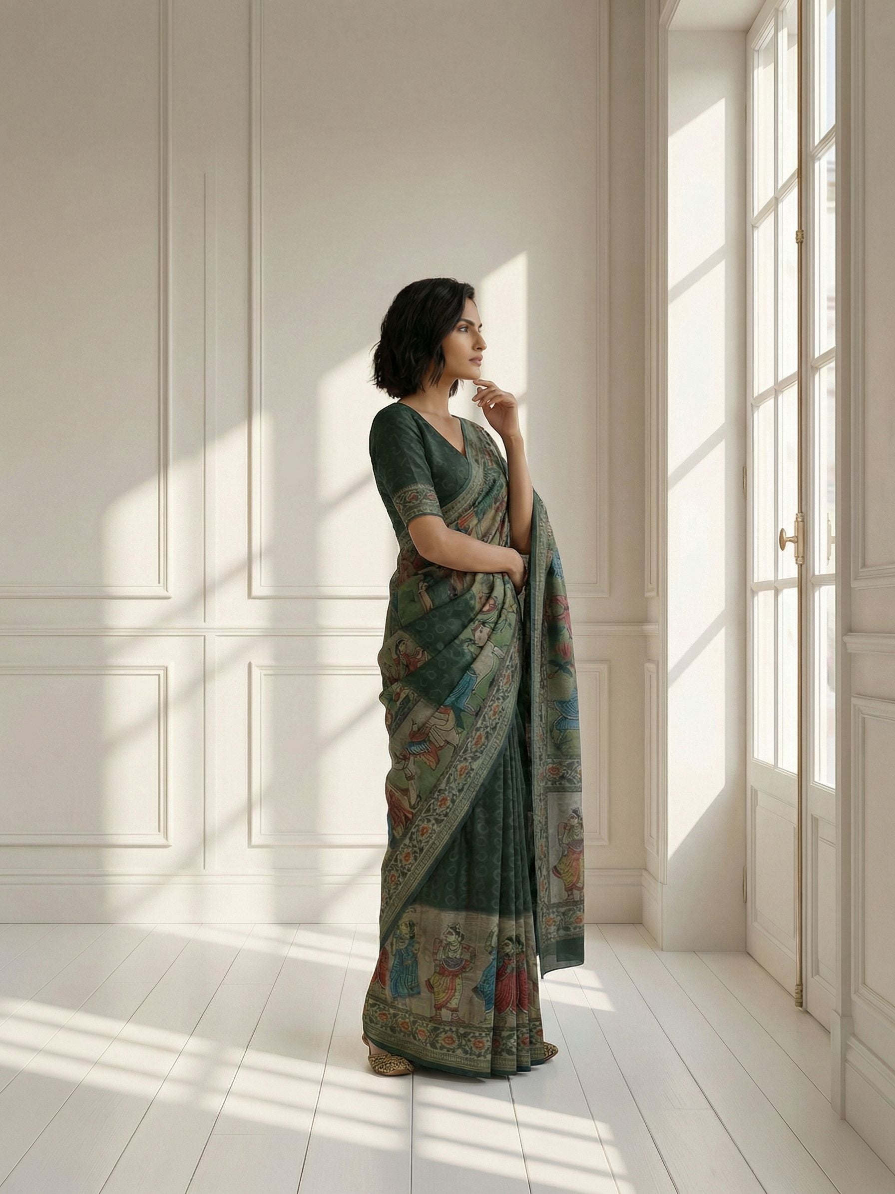 Green Sundar Saree