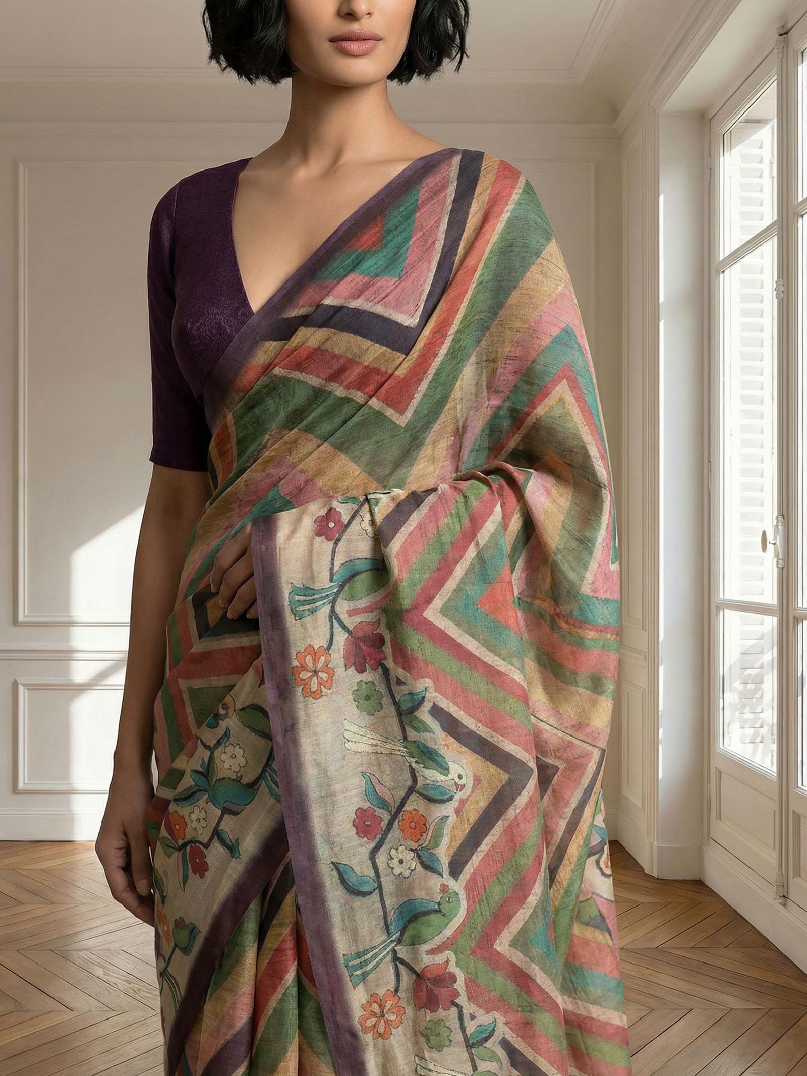 Zig zag Saree