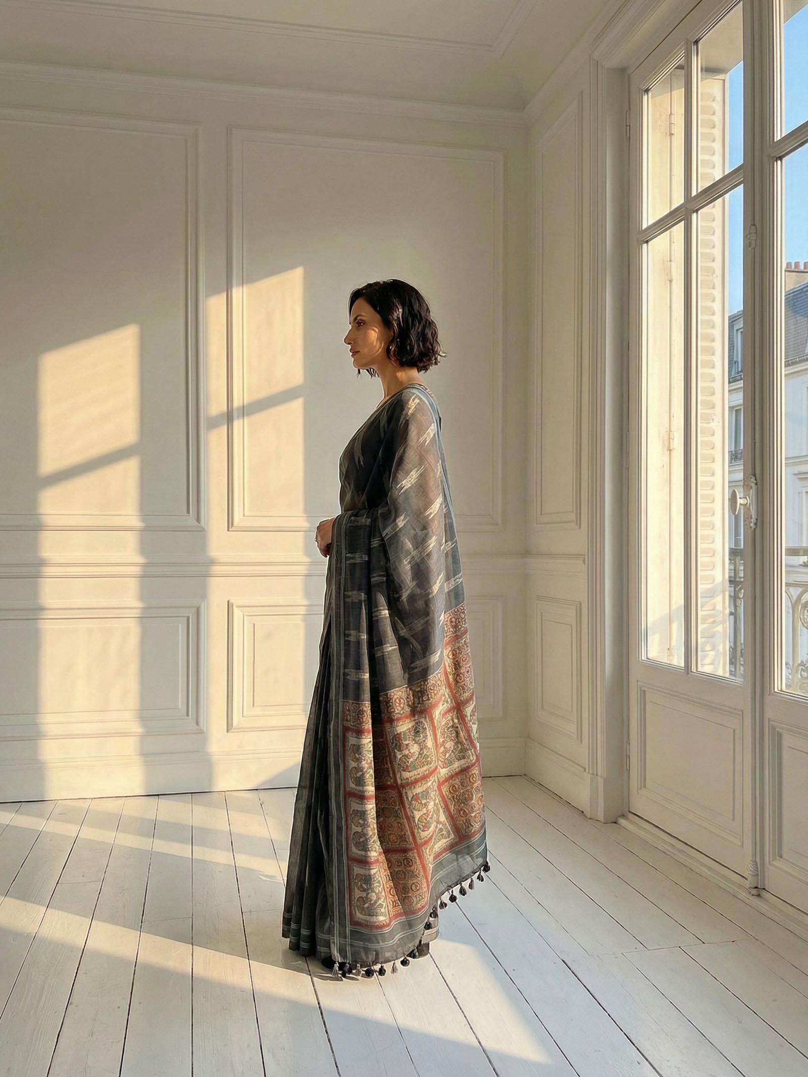 Graphite Gale Saree