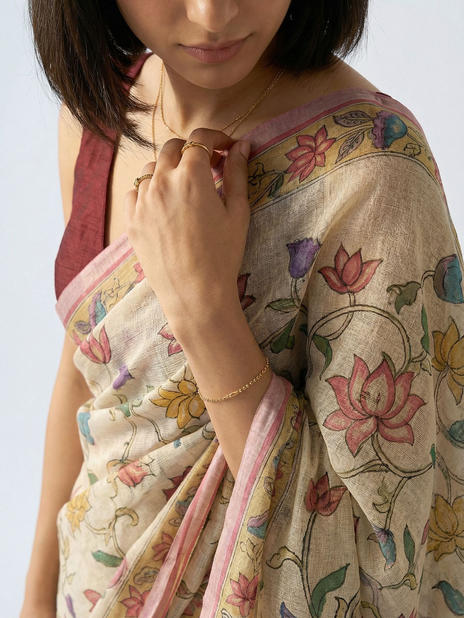 Lotus Pichwai Saree