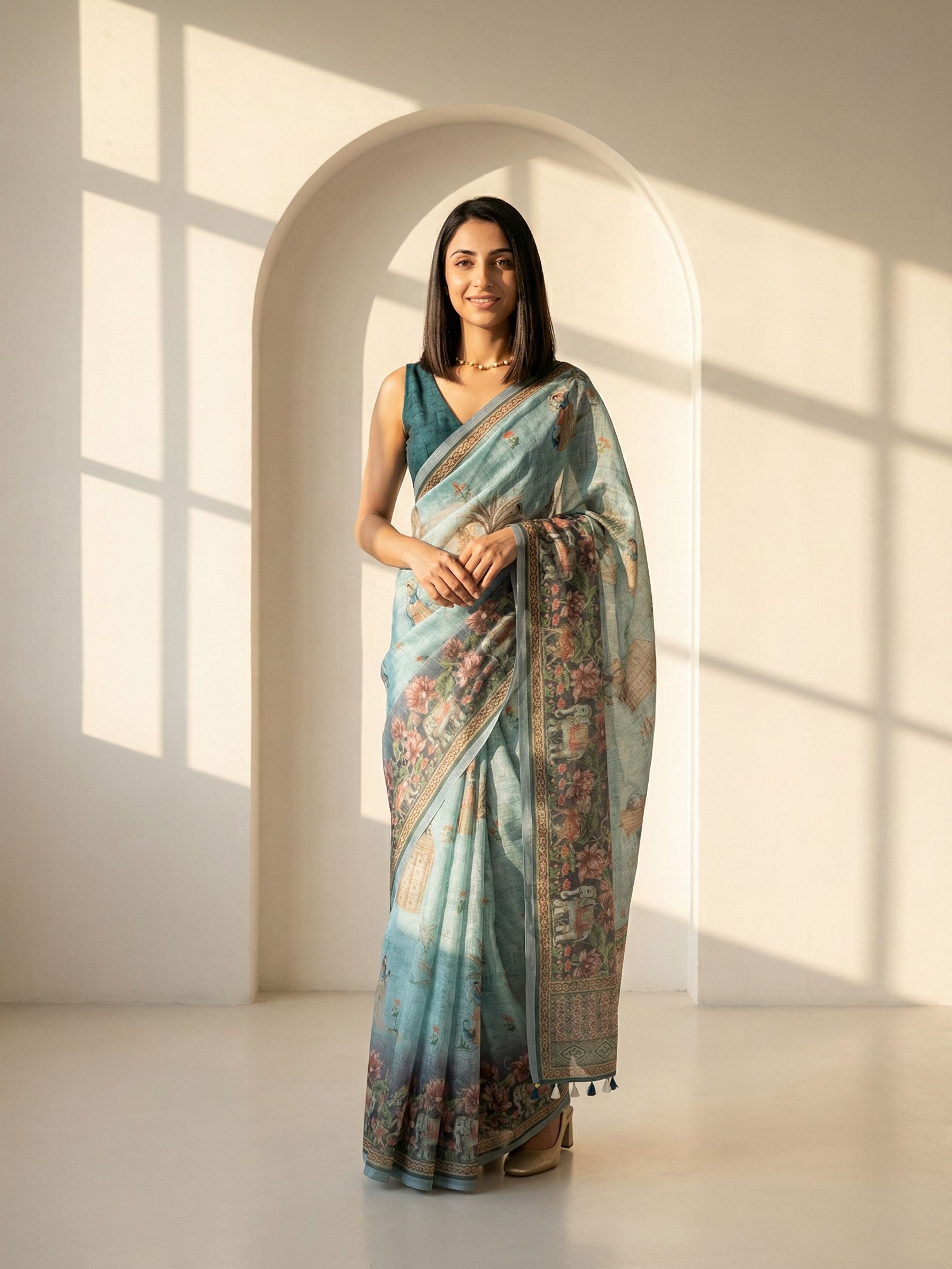 Breezy Blue Saree