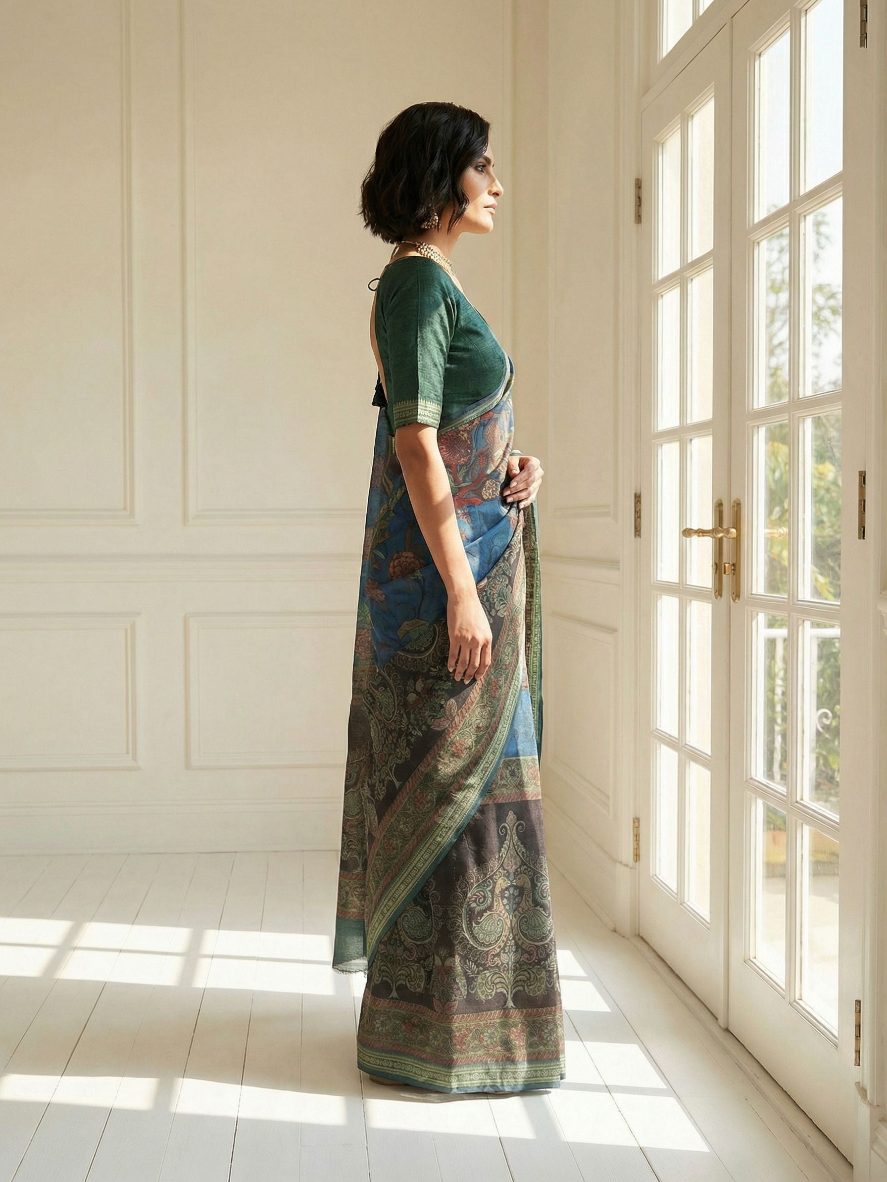 Blue Shade Saree