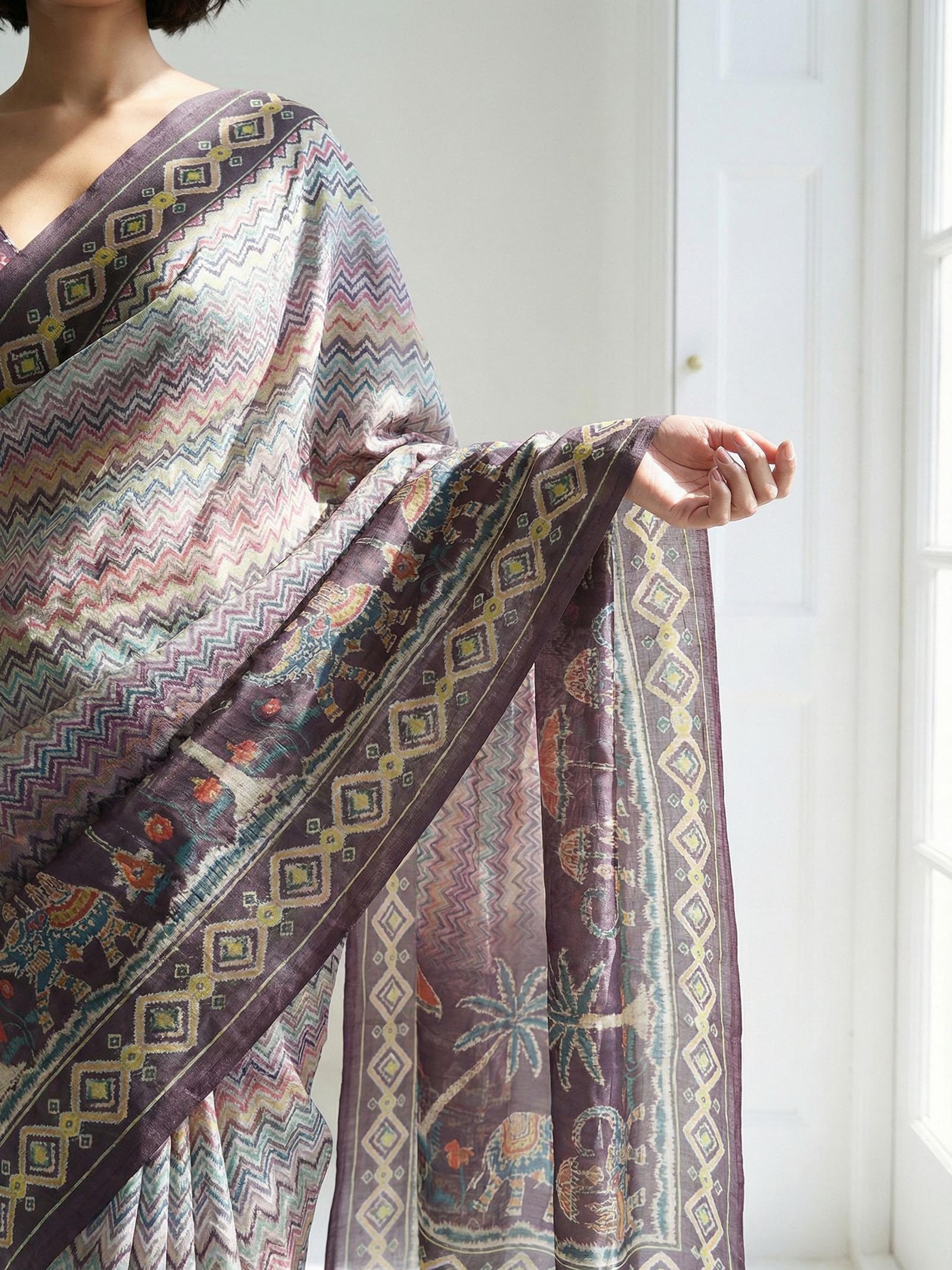 Elephant’s Echo Saree