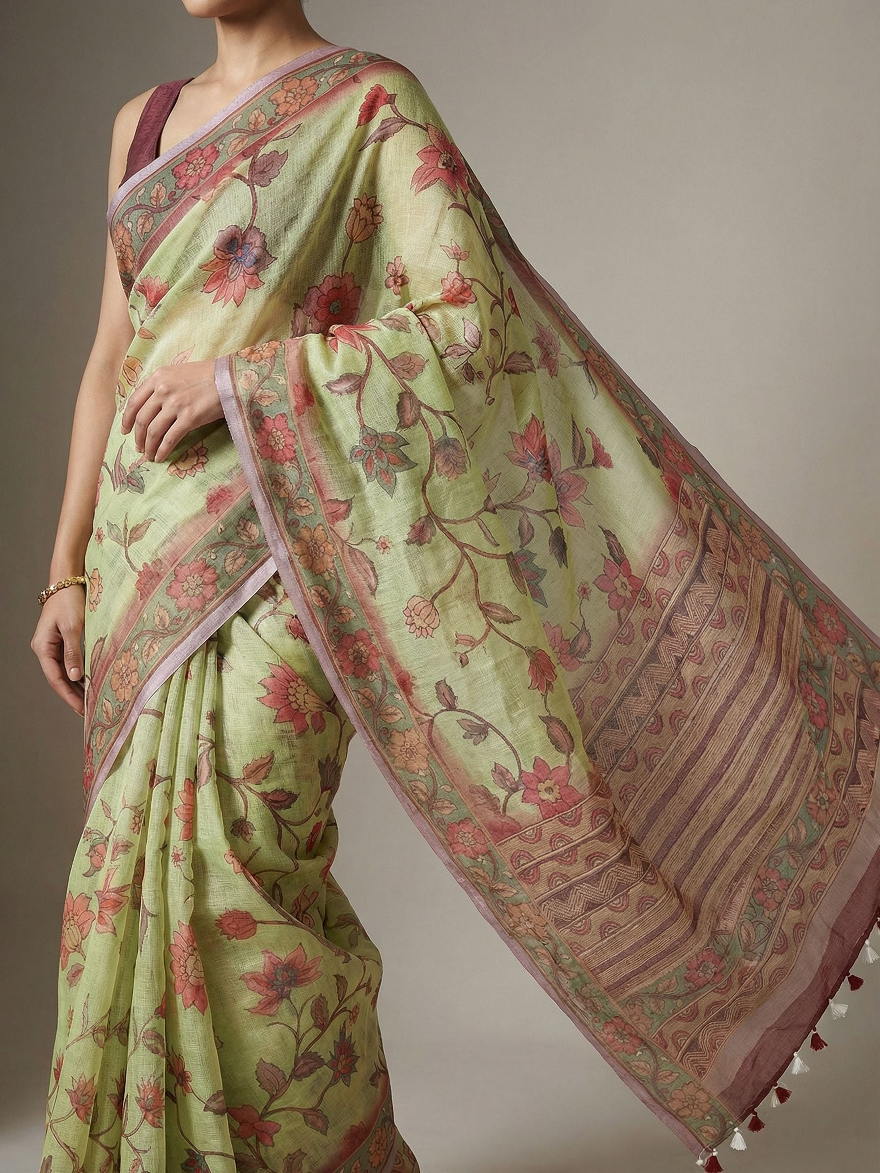 Pastel Floral Saree