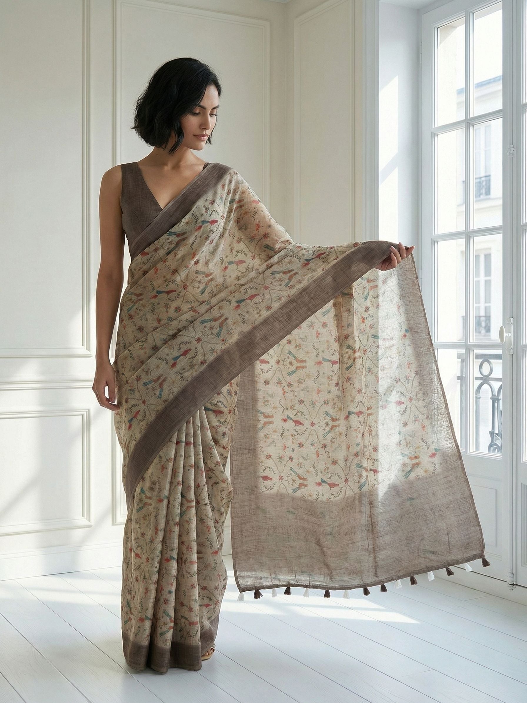 Sand Sparrow Saree