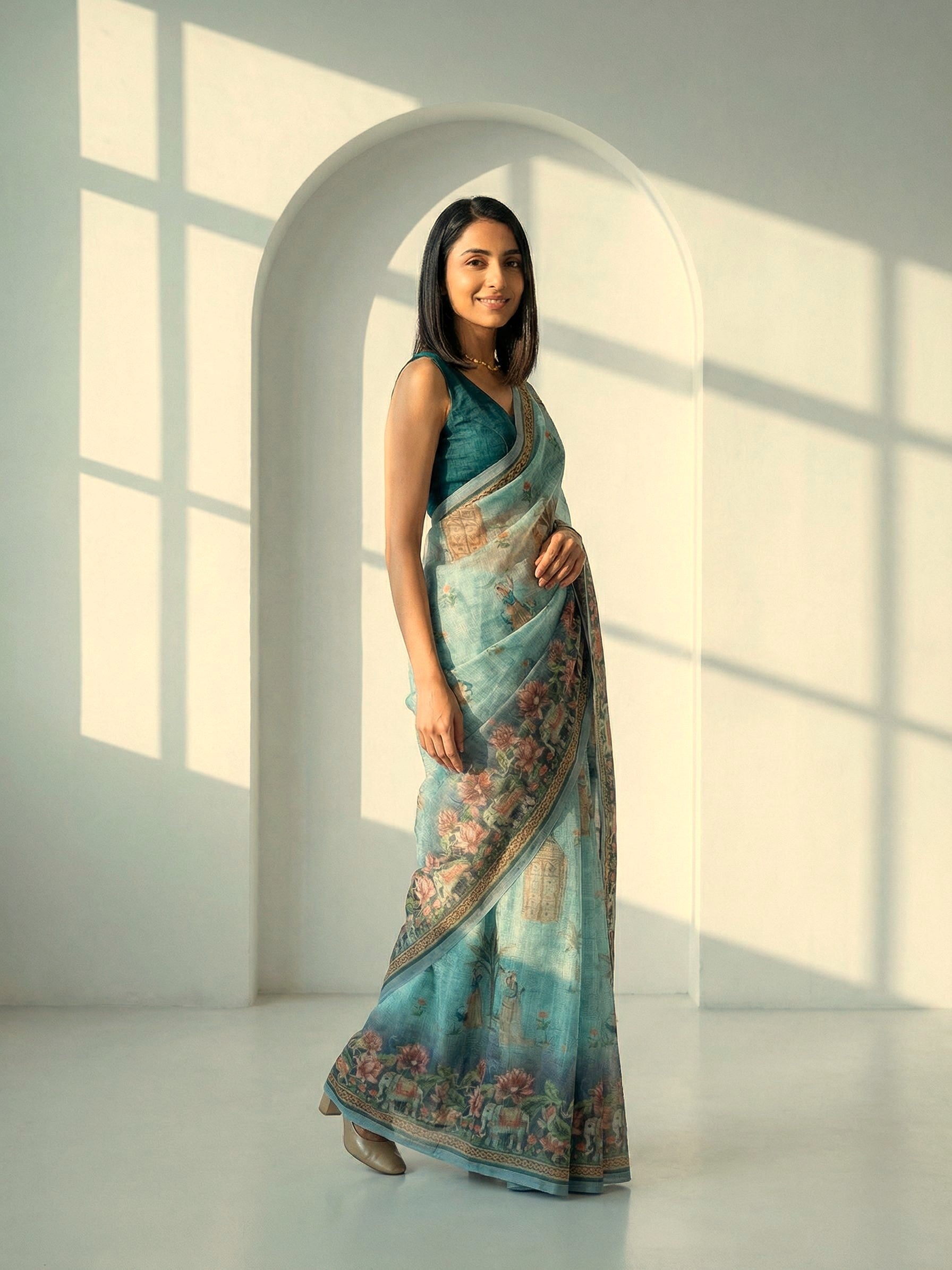 Breezy Blue Saree