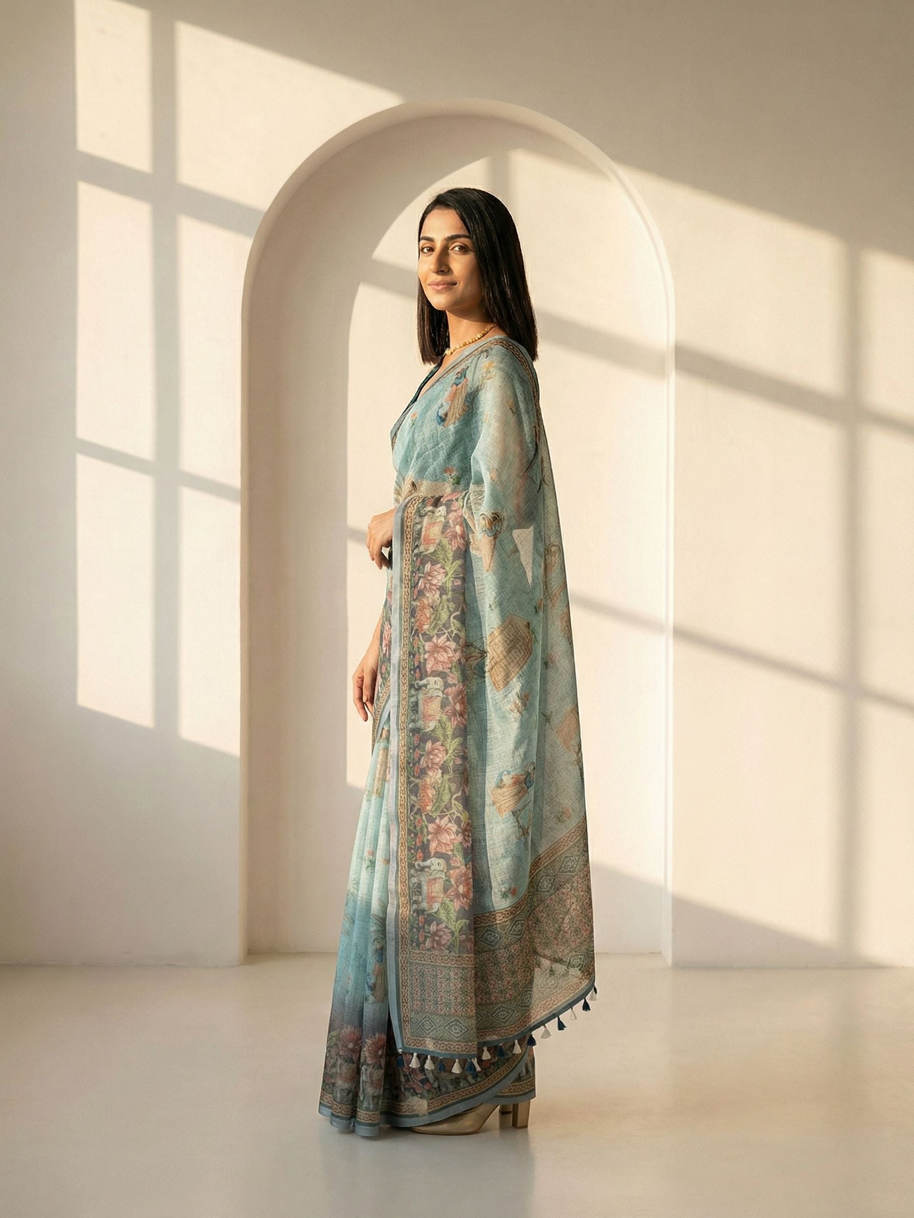 Breezy Blue Saree