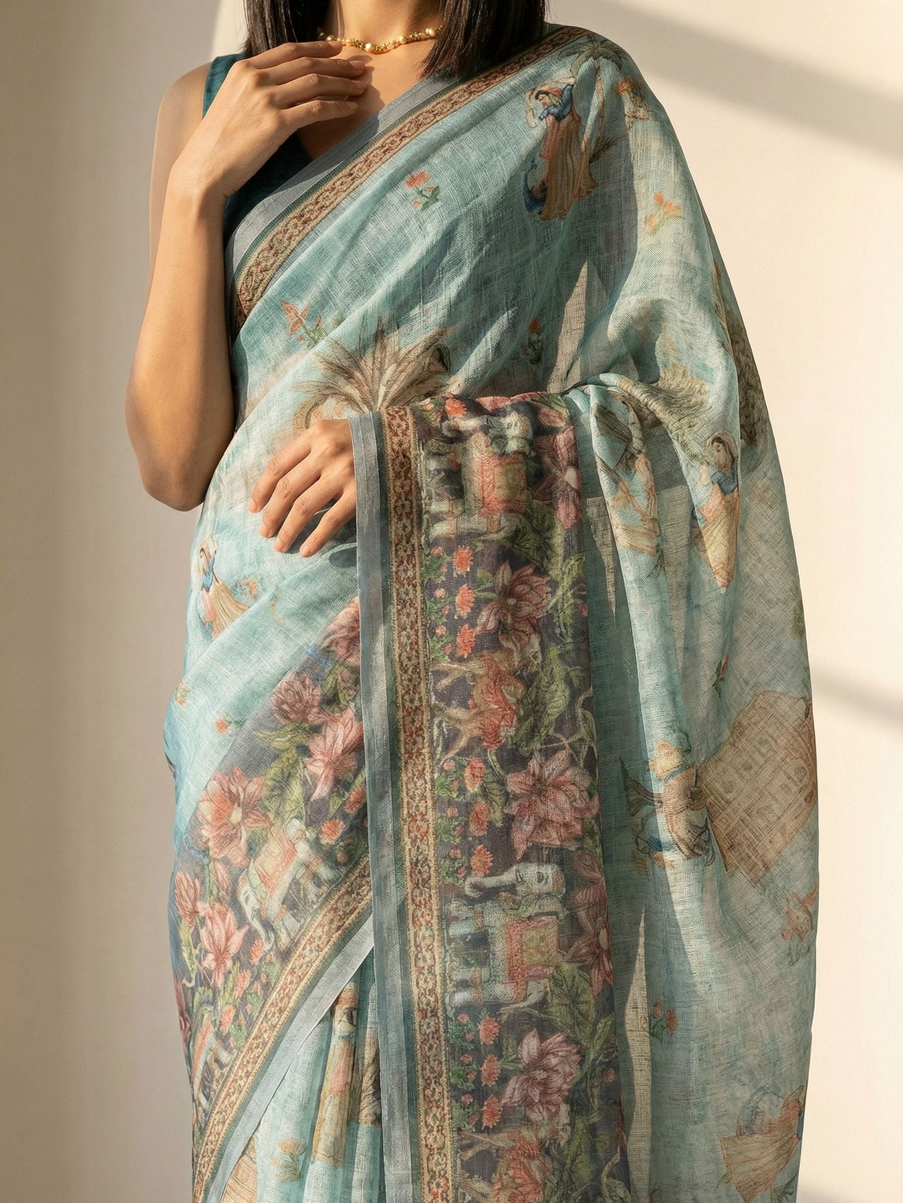 Breezy Blue Saree