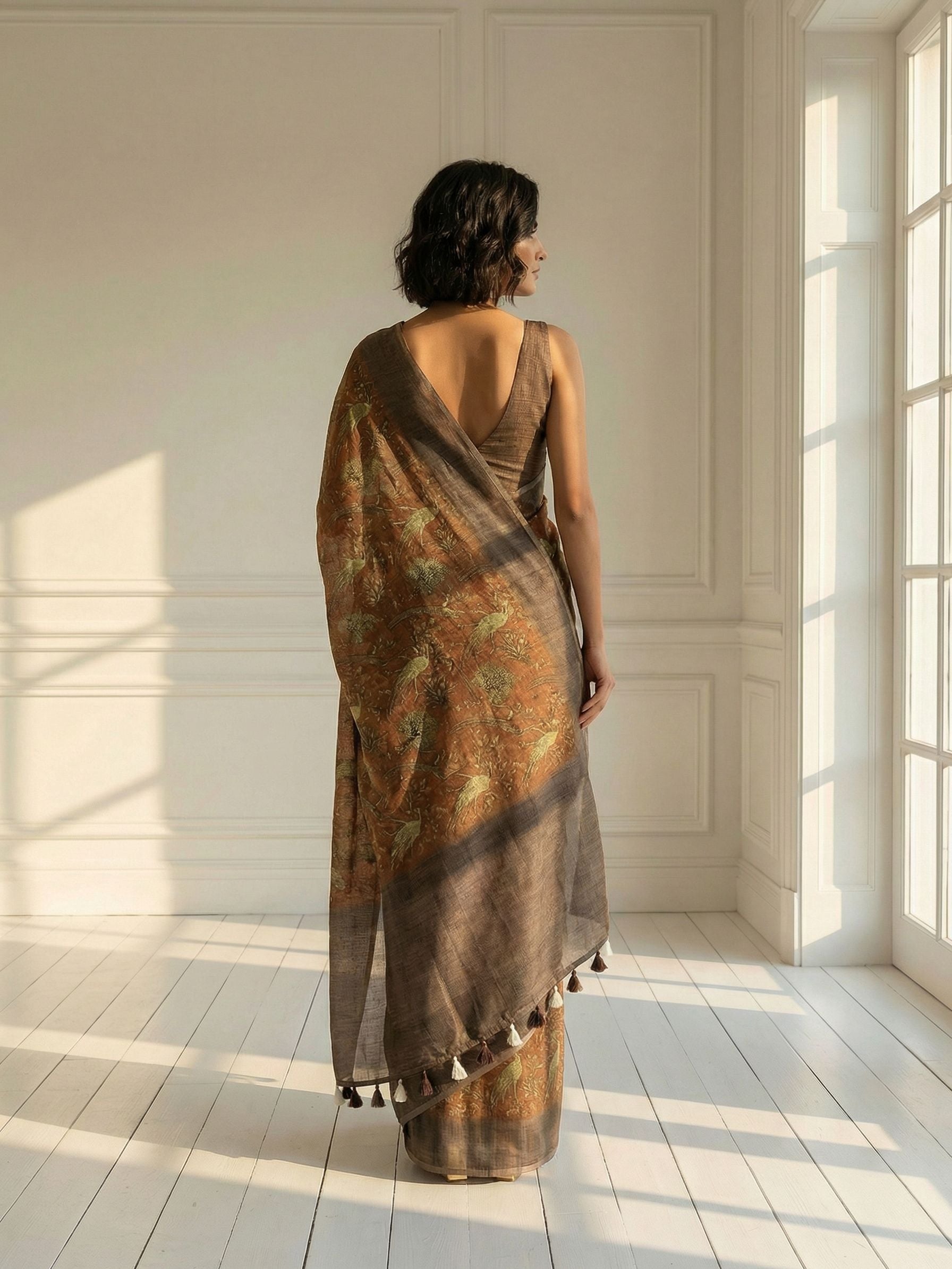Chocolate Forest Saree