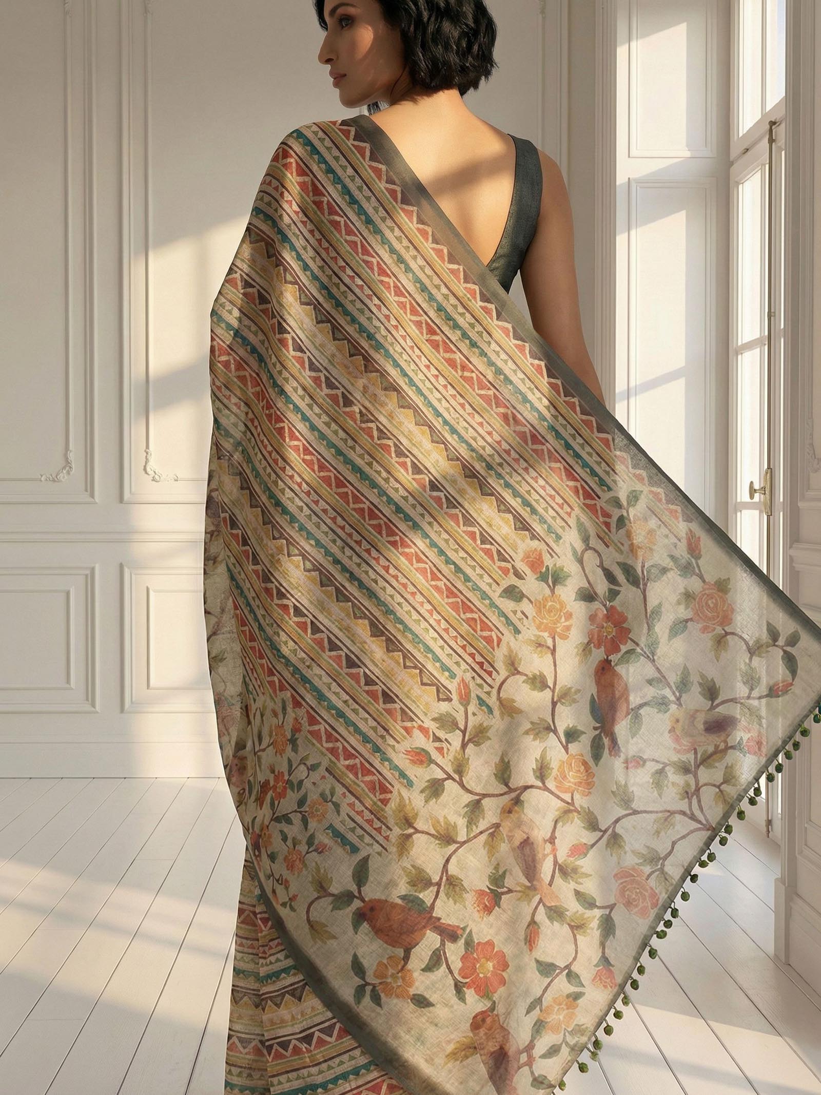 Elegant Bird Saree