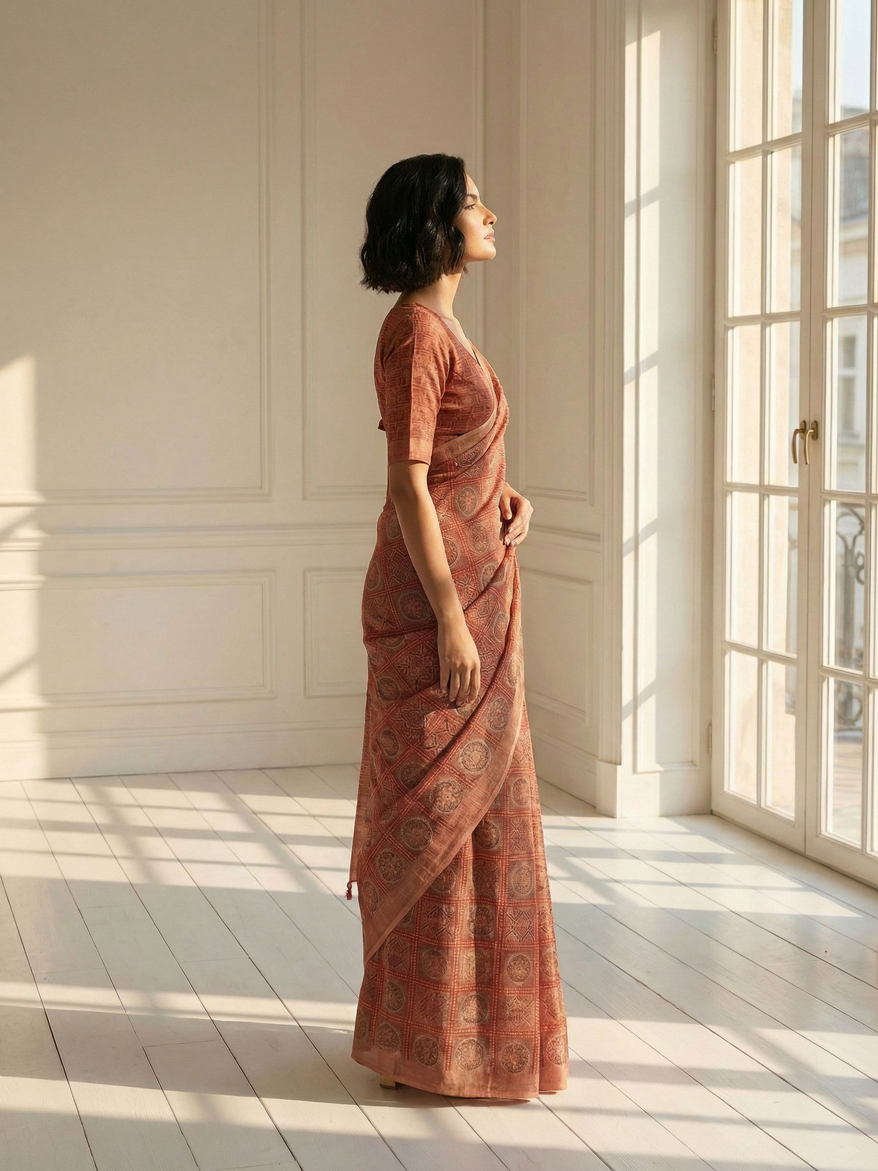 Clay Circles Saree