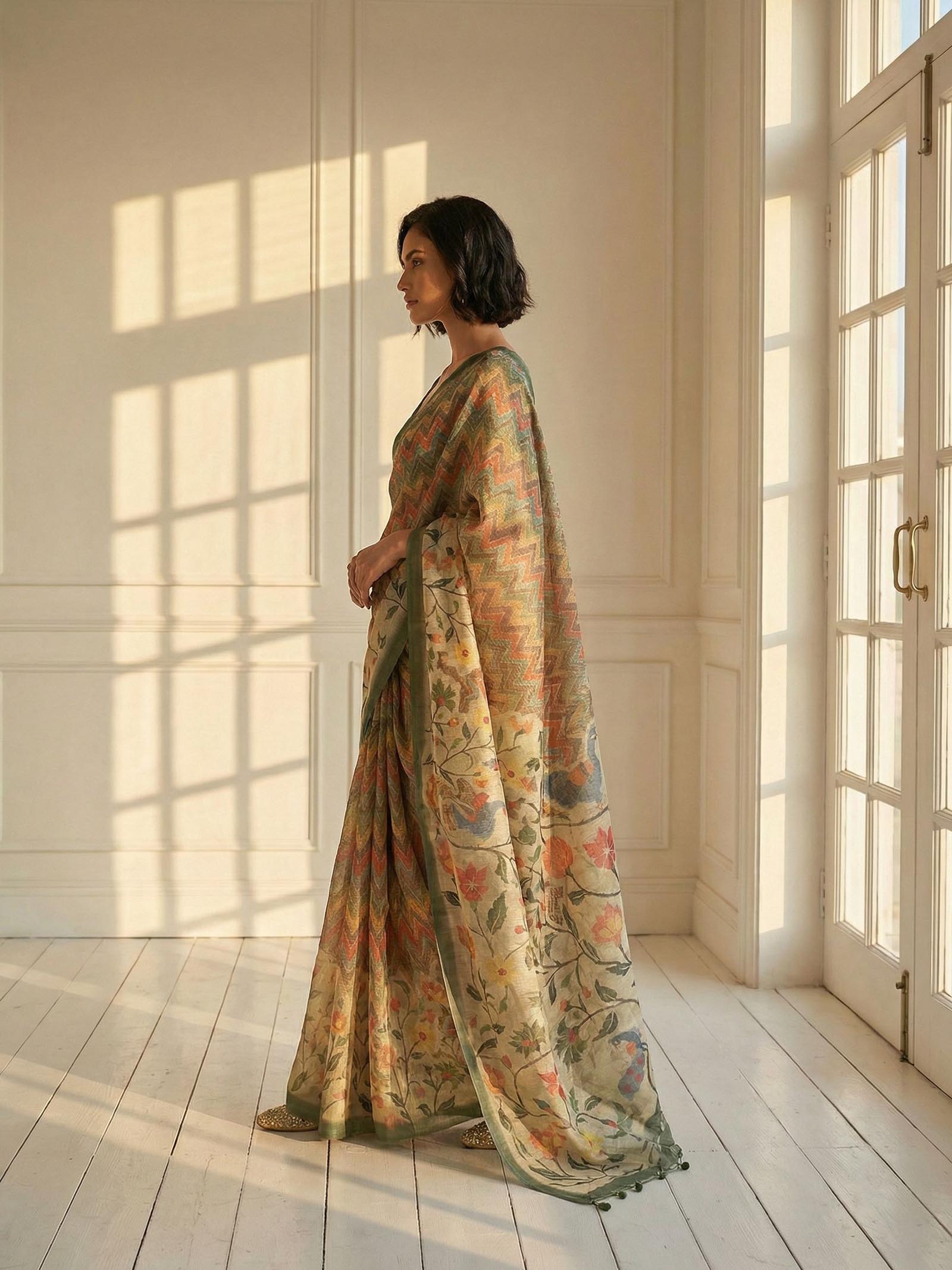 Amber Autumn Saree