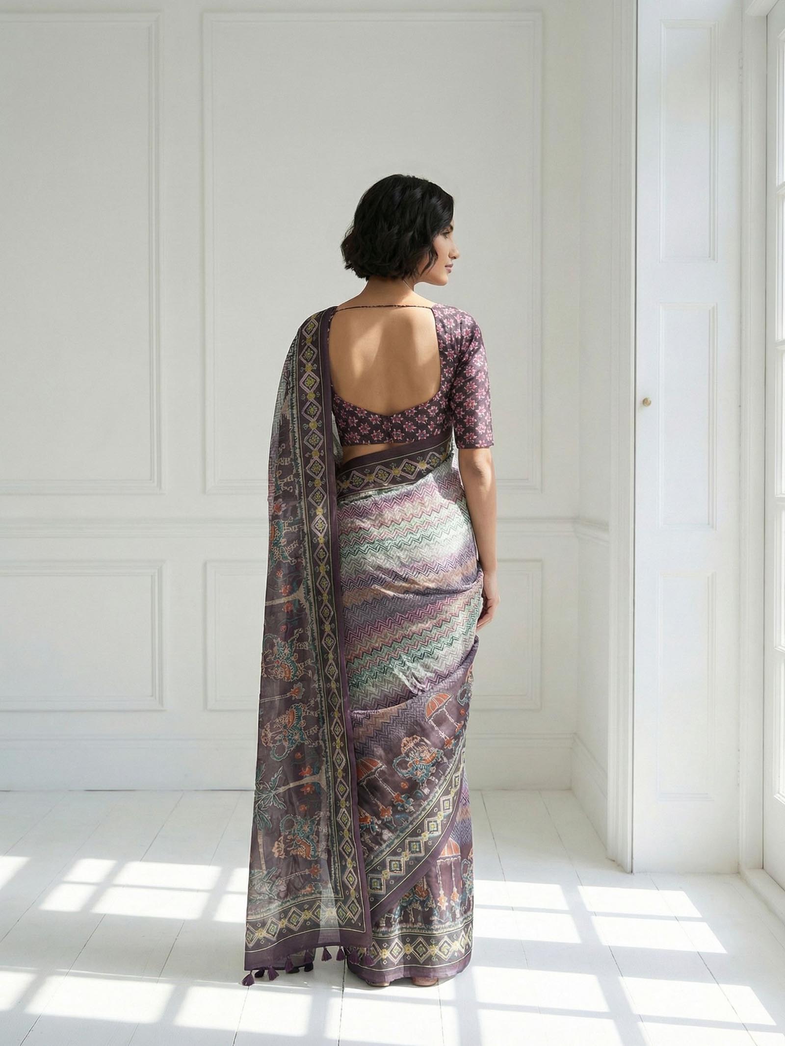 Elephant’s Echo Saree