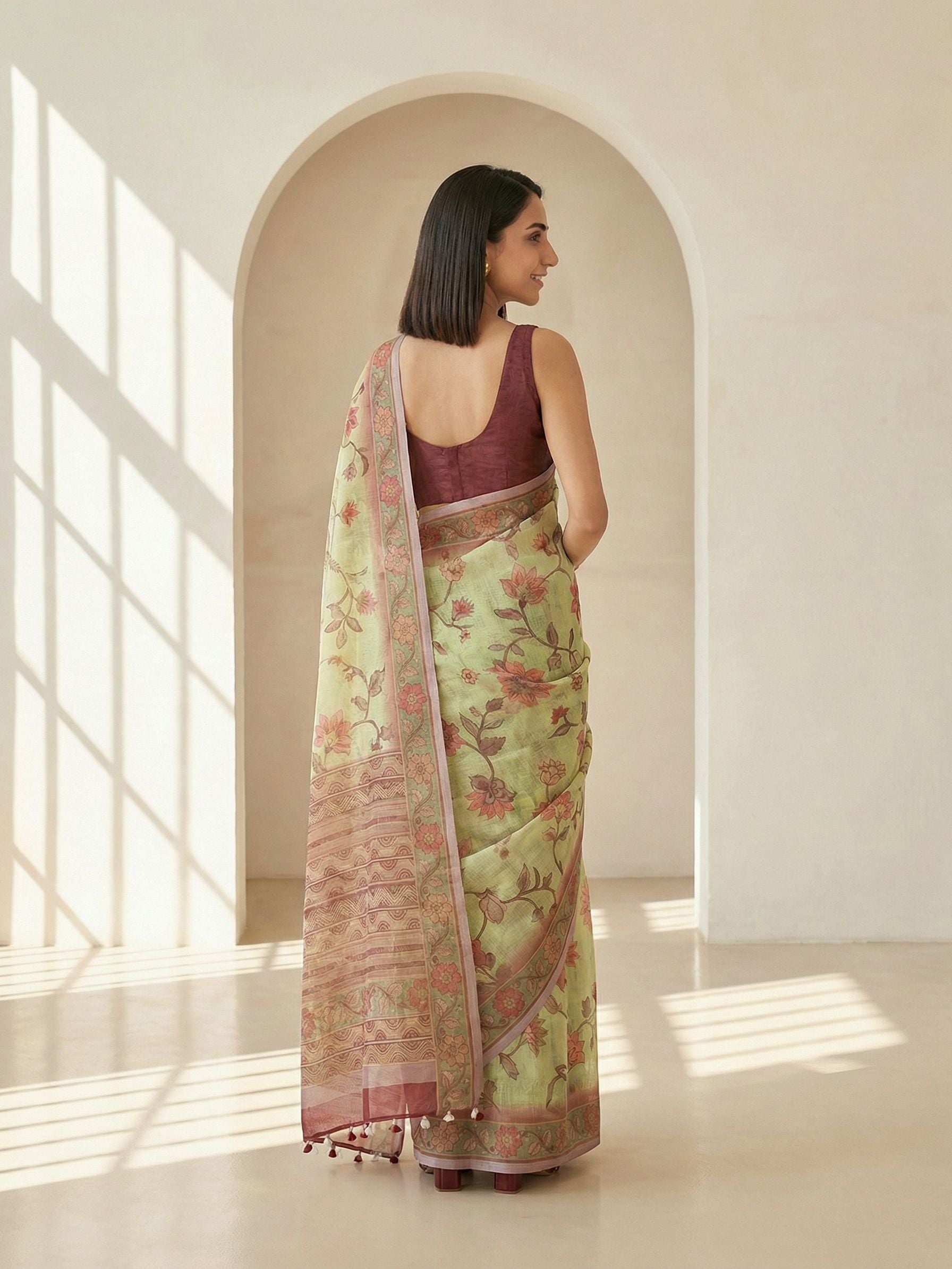 Pastel Floral Saree