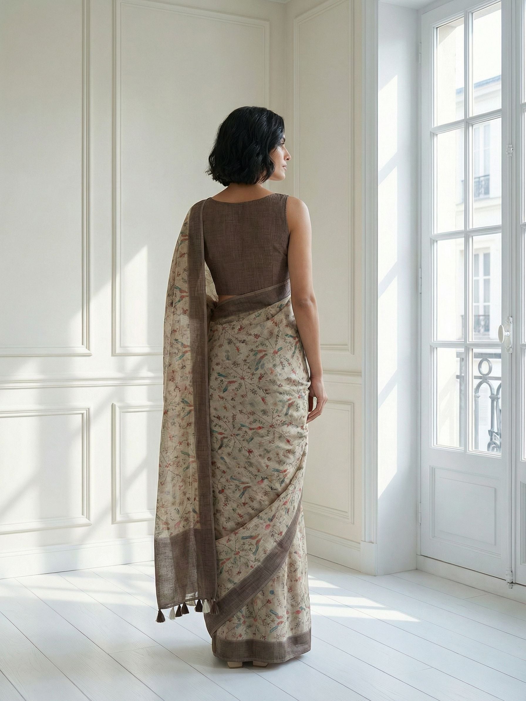 Sand Sparrow Saree