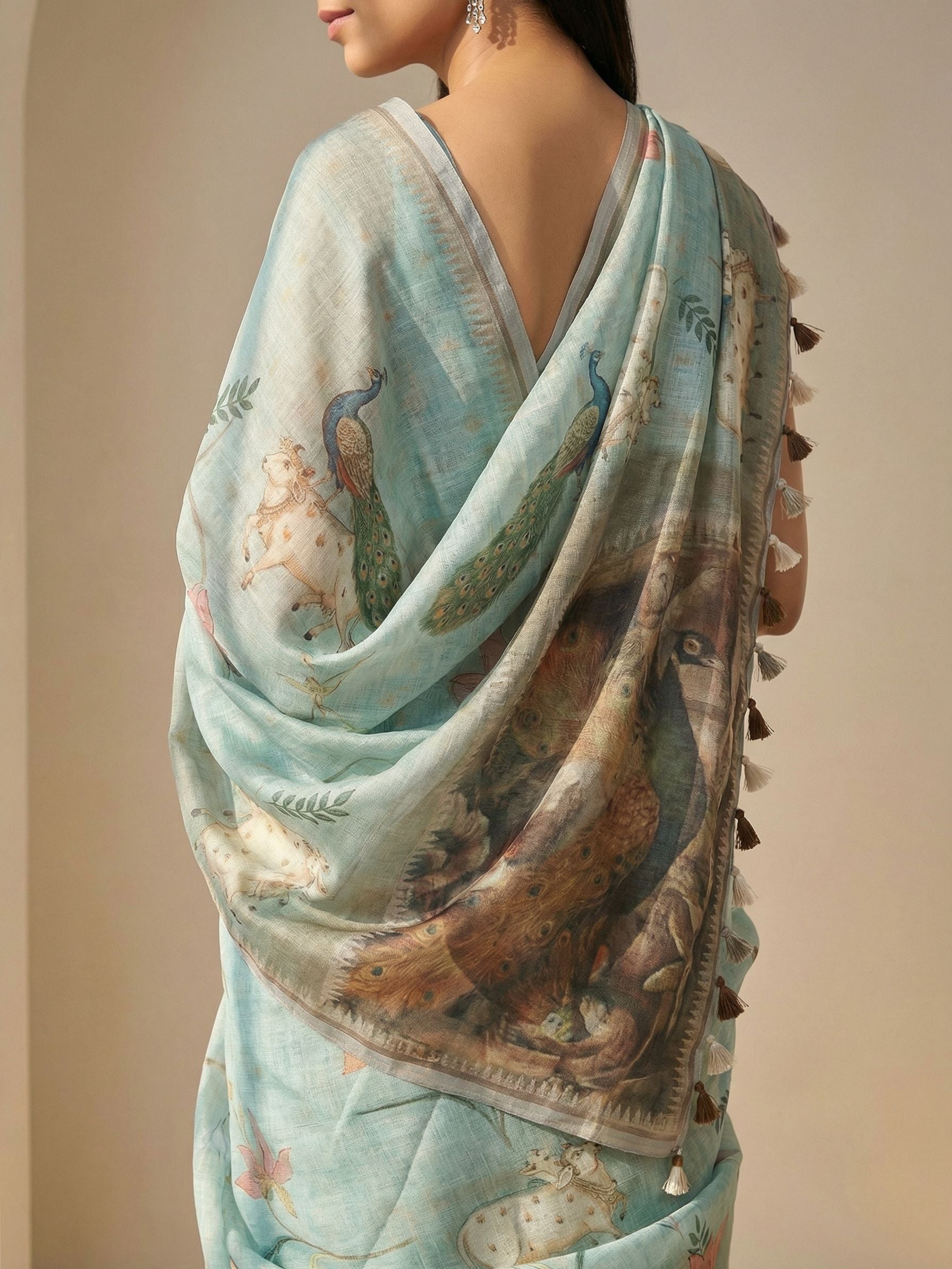 Blue Pichwai Saree