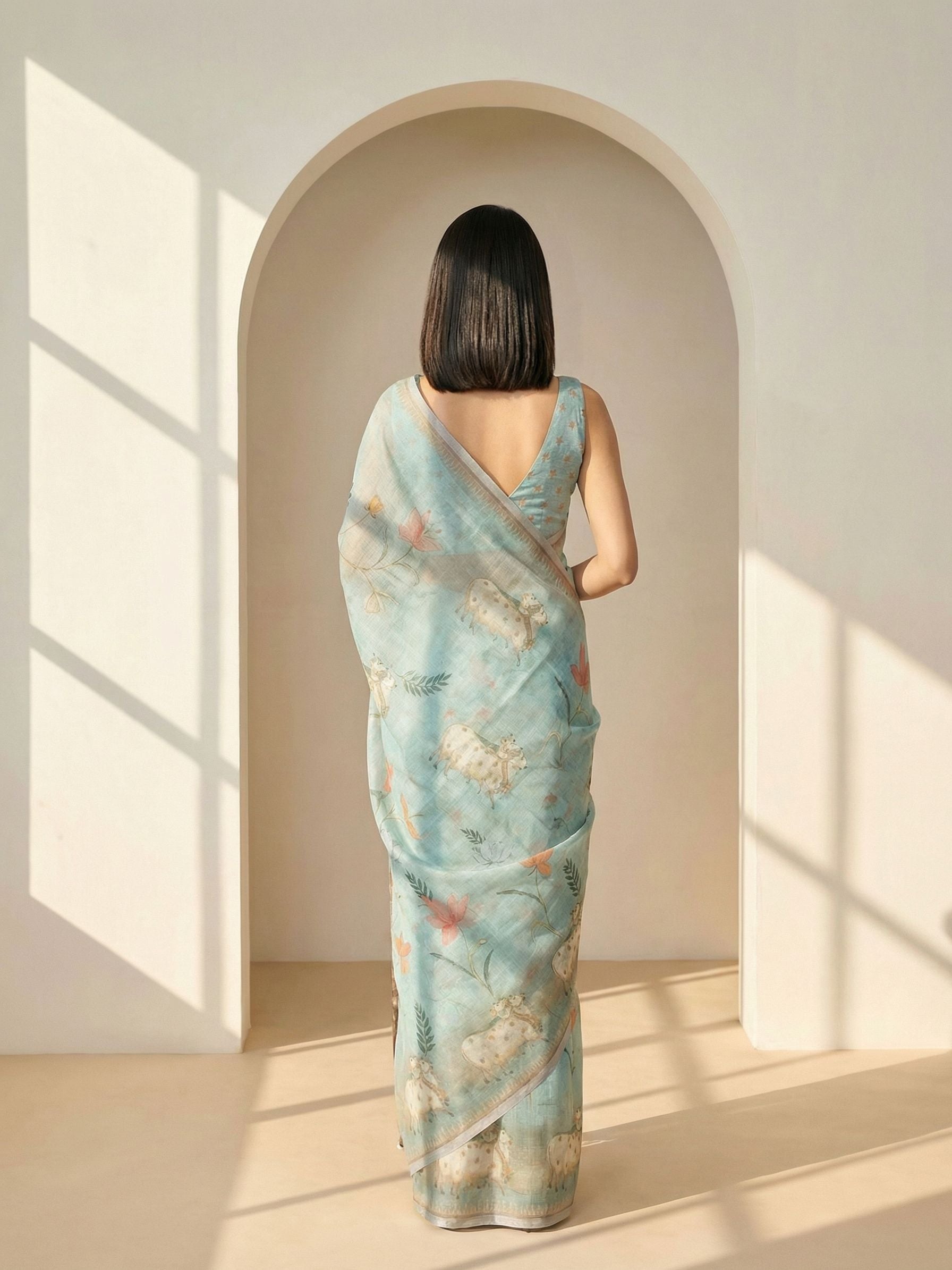 Blue Pichwai Saree