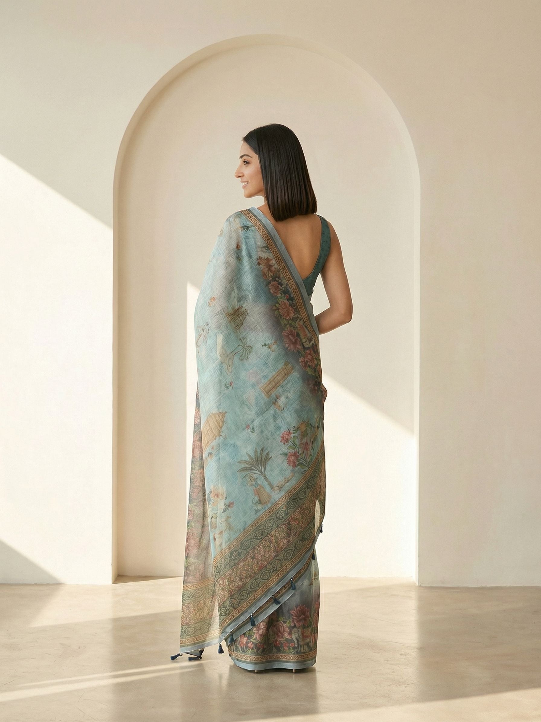 Breezy Blue Saree