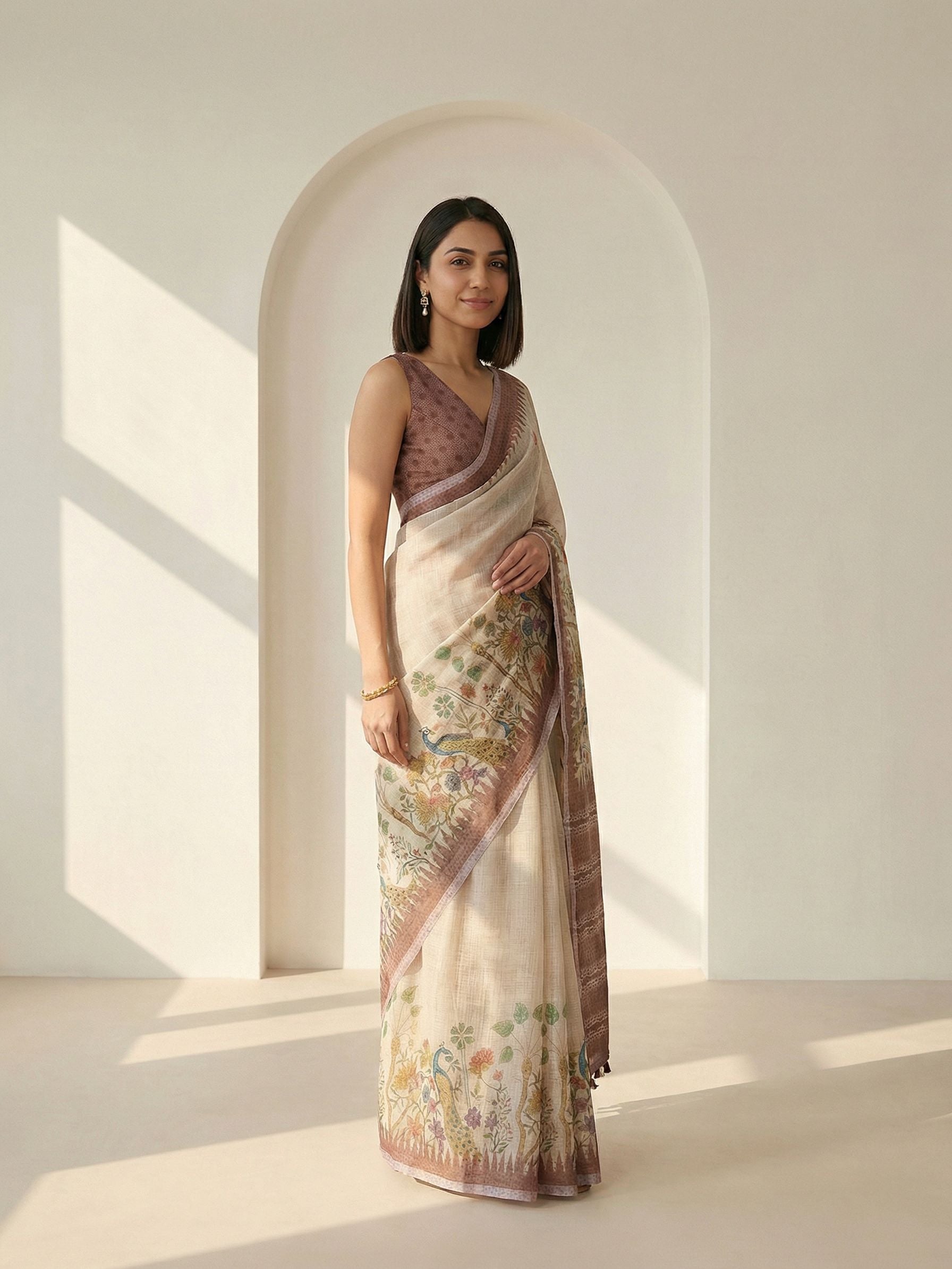 Peacock FIne Saree