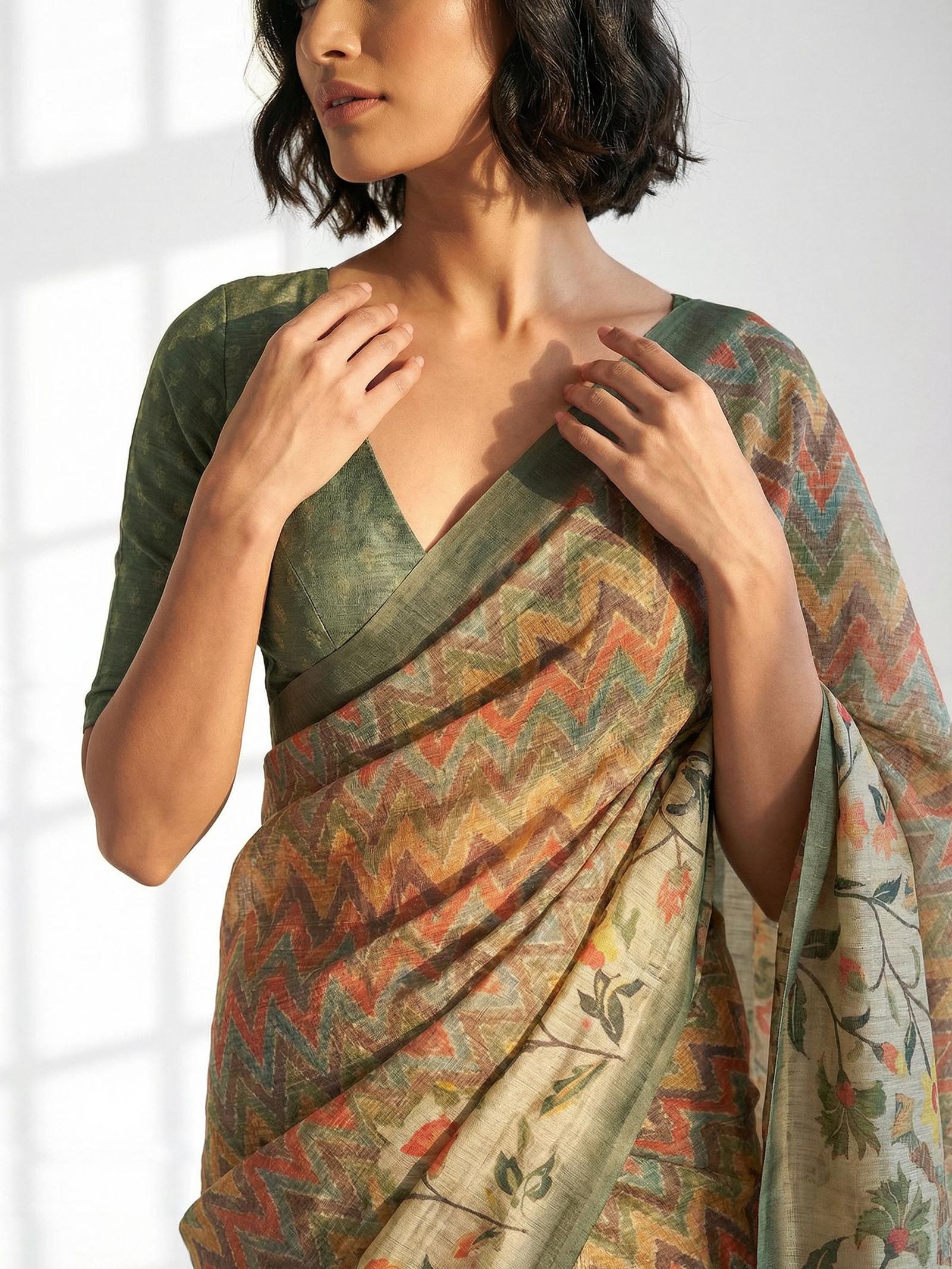 Amber Autumn Saree