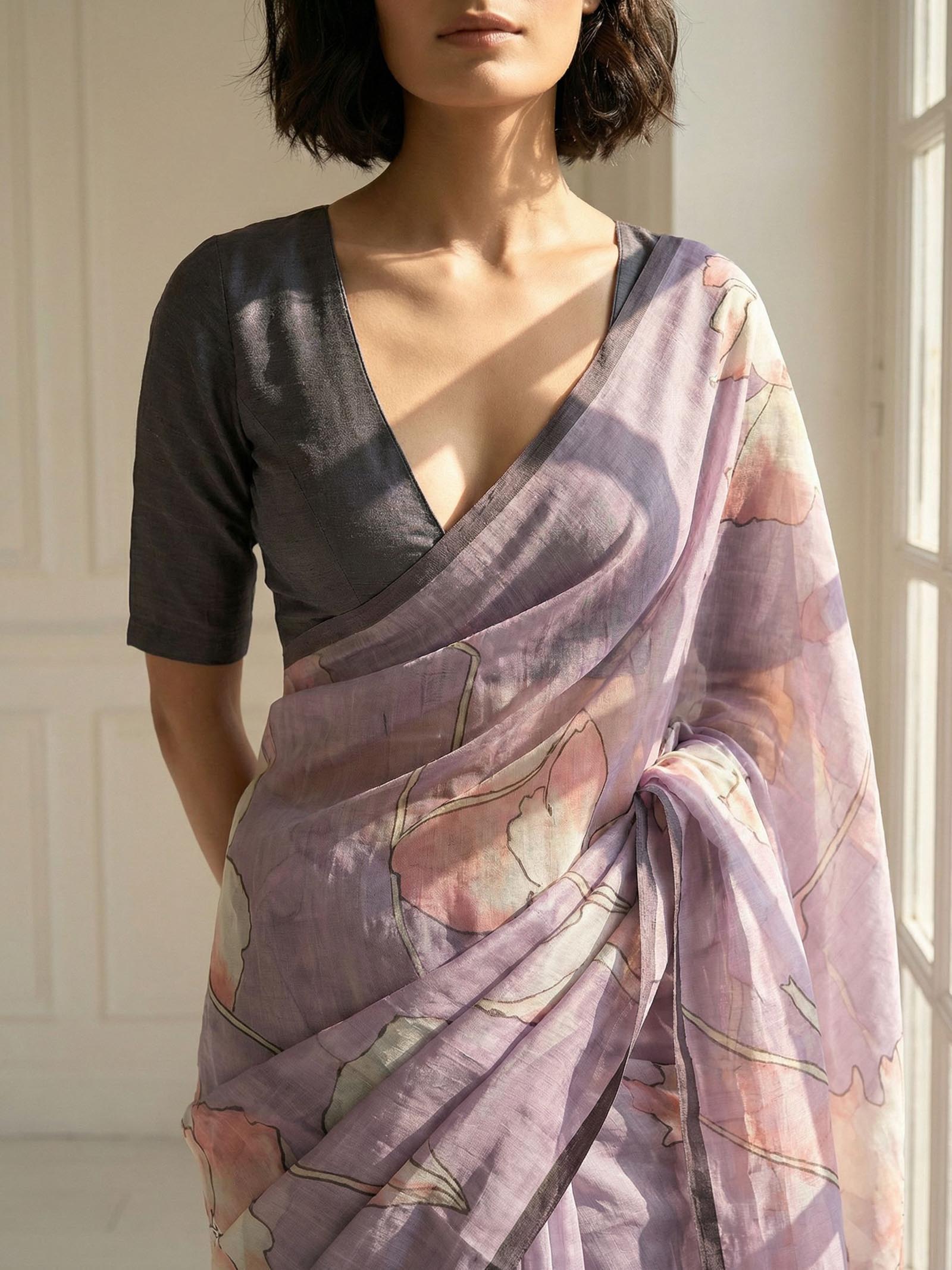 Lavender Luster Saree