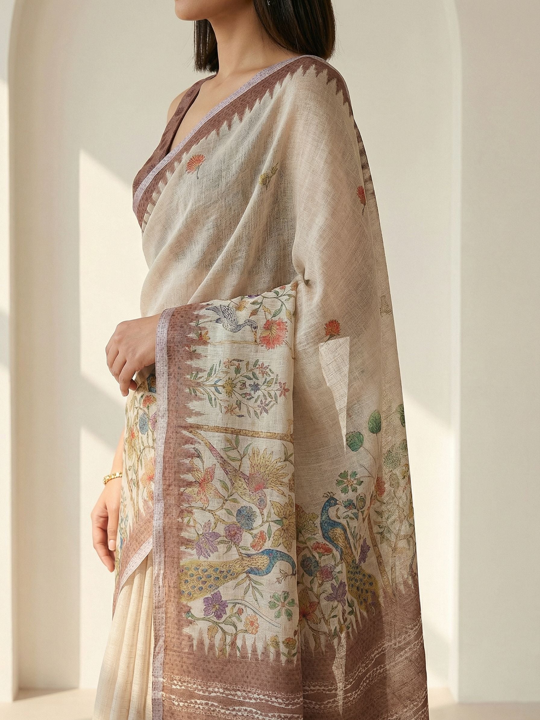 Peacock FIne Saree