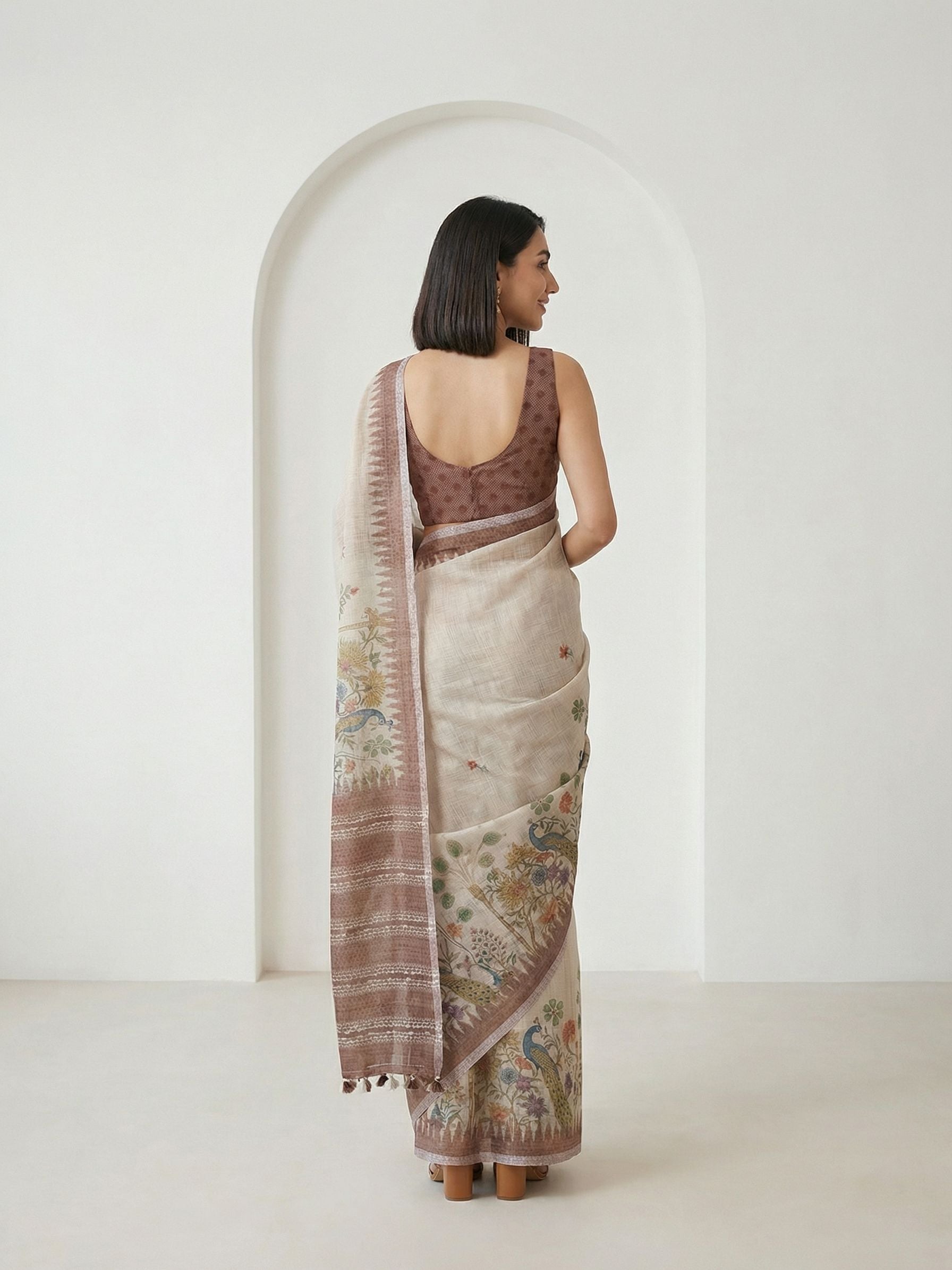 Peacock FIne Saree