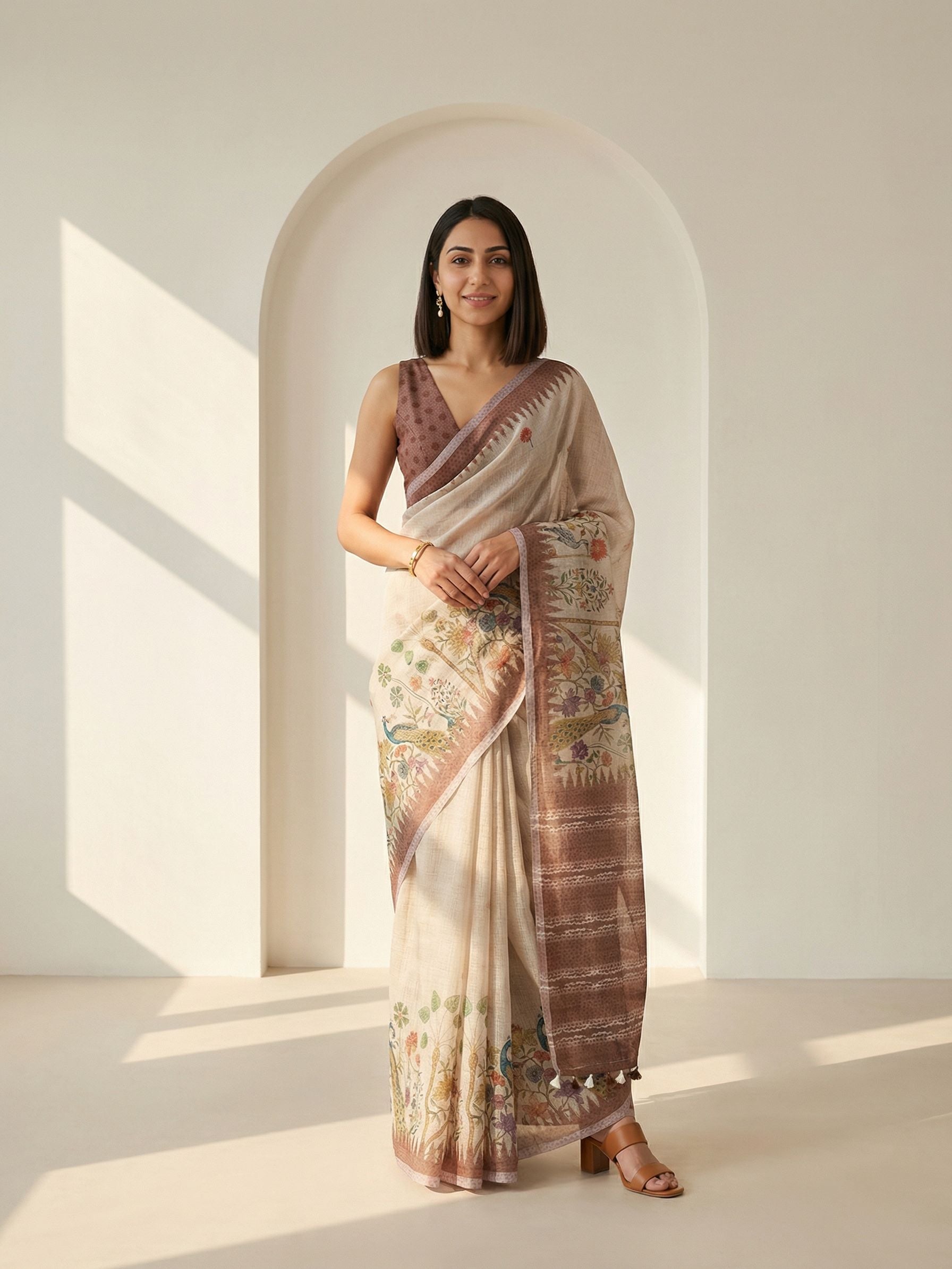 Peacock FIne Saree