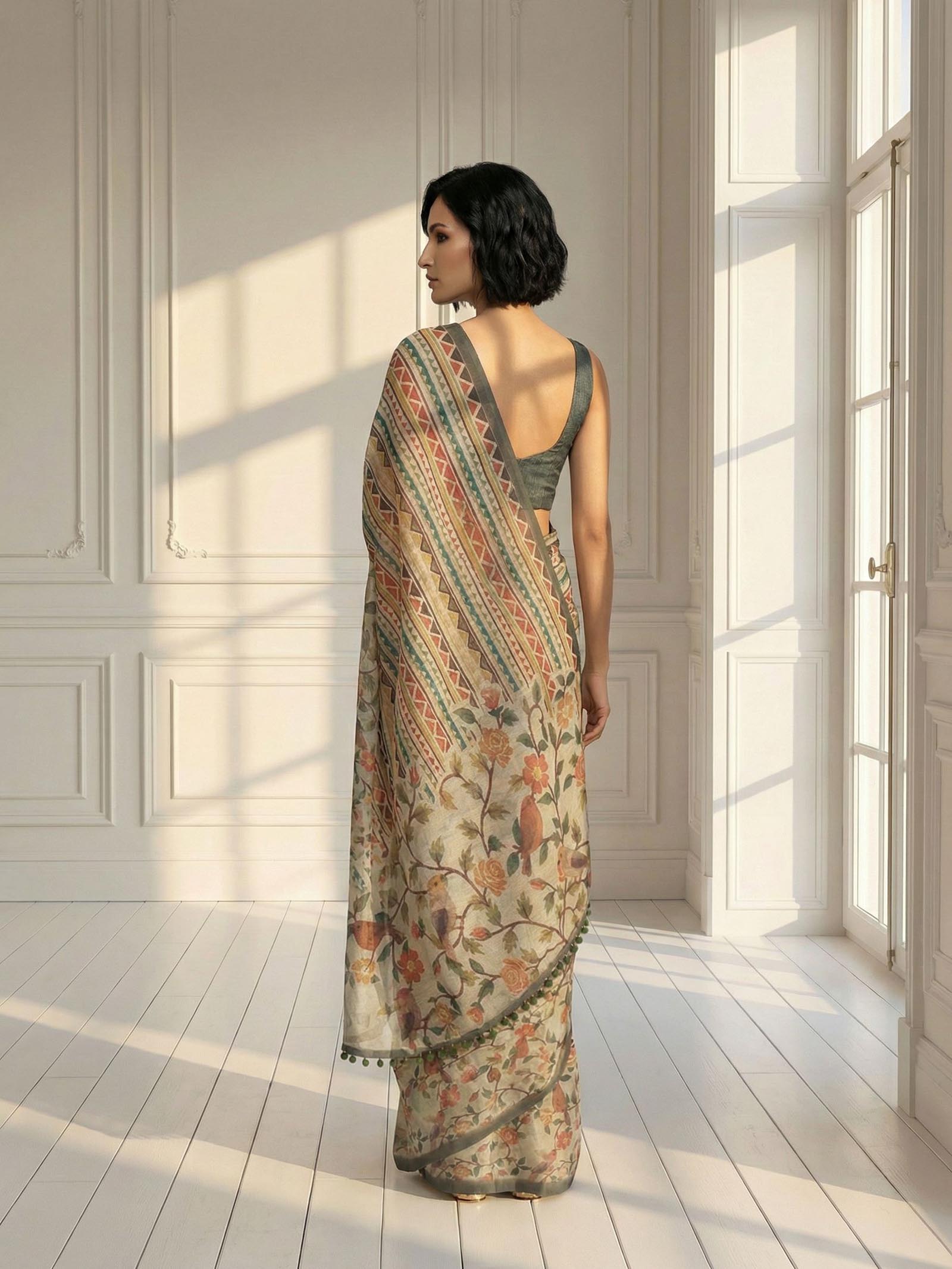 Elegant Bird Saree