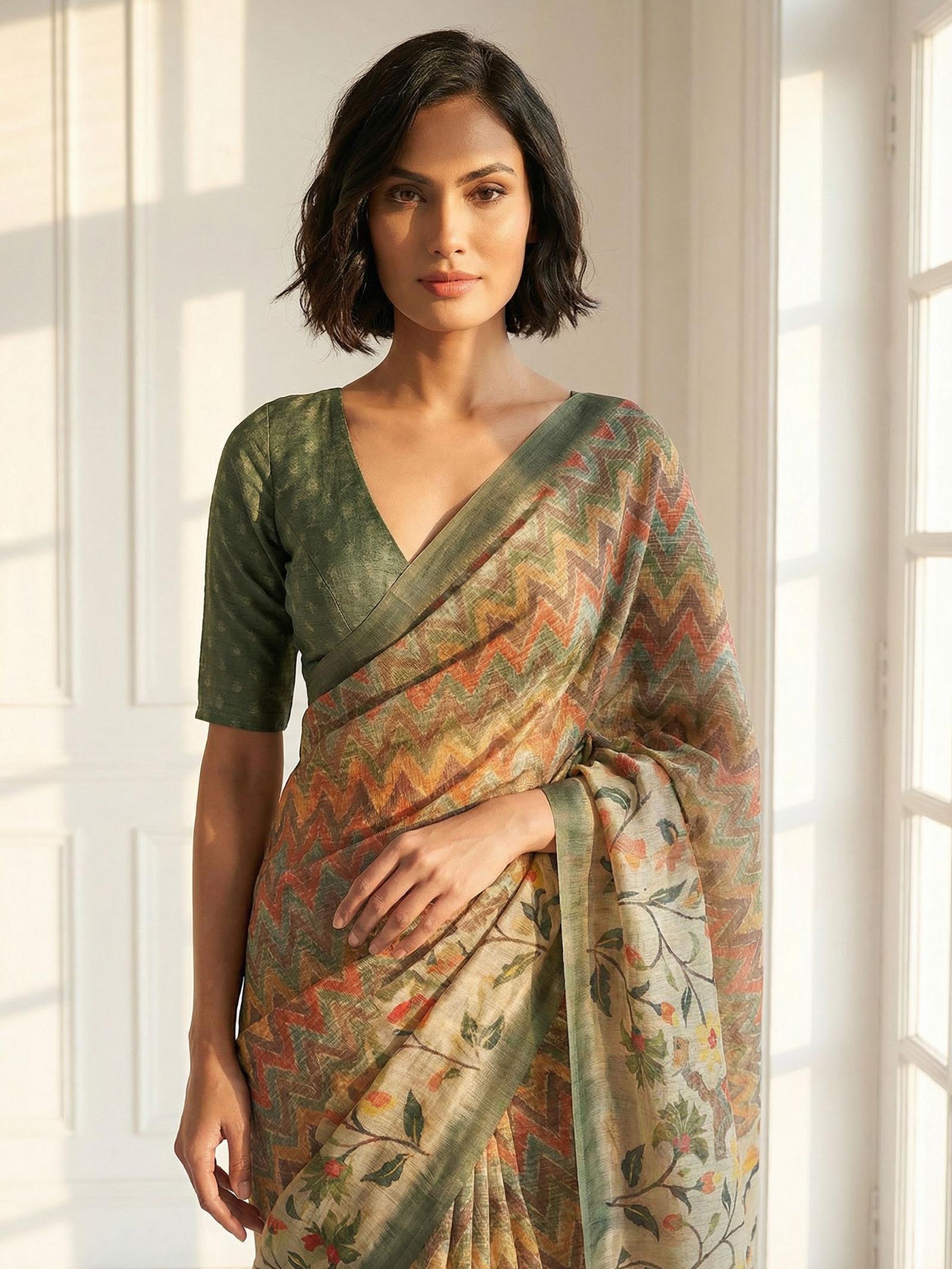 Amber Autumn Saree