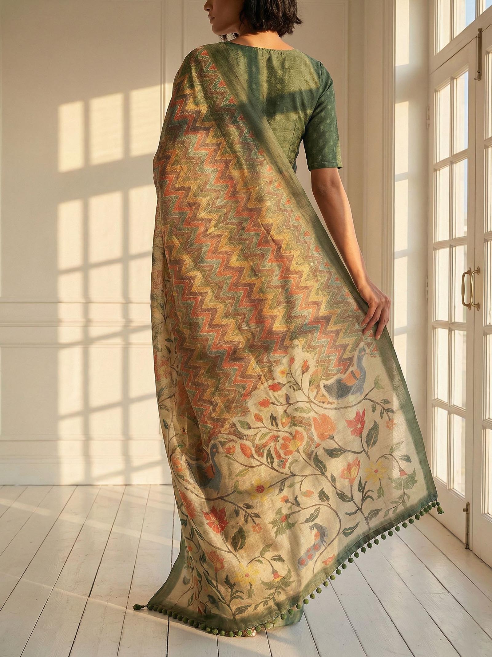 Amber Autumn Saree