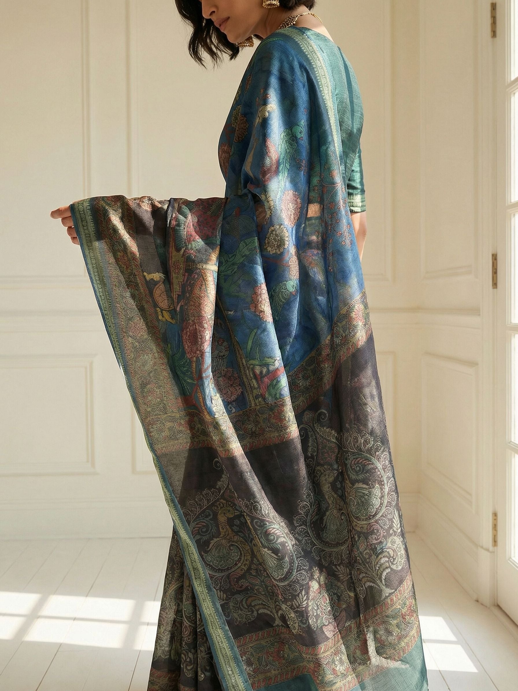 Blue Shade Saree