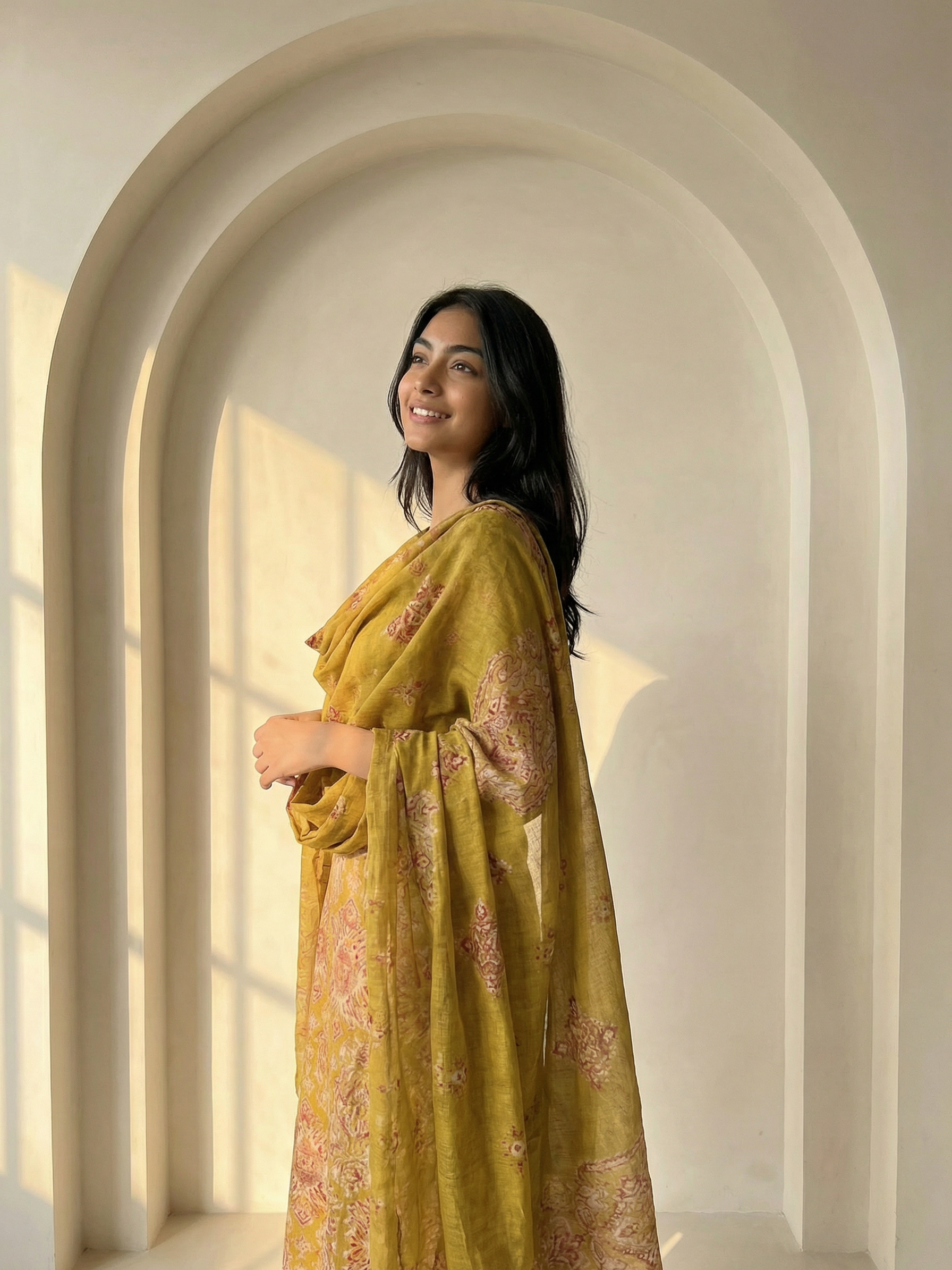 Mustard Mosaic Suit Set