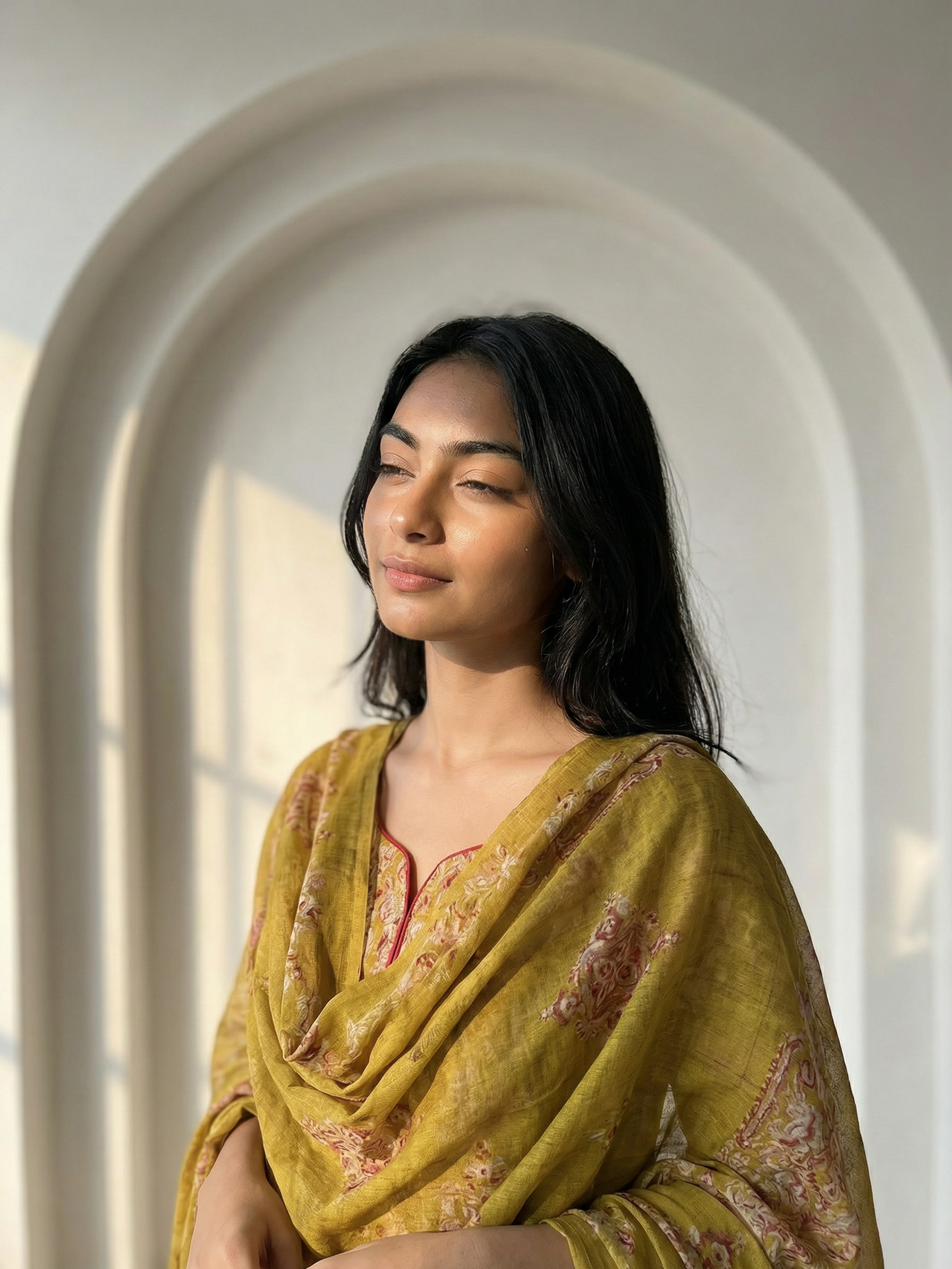 Mustard Mosaic Suit Set